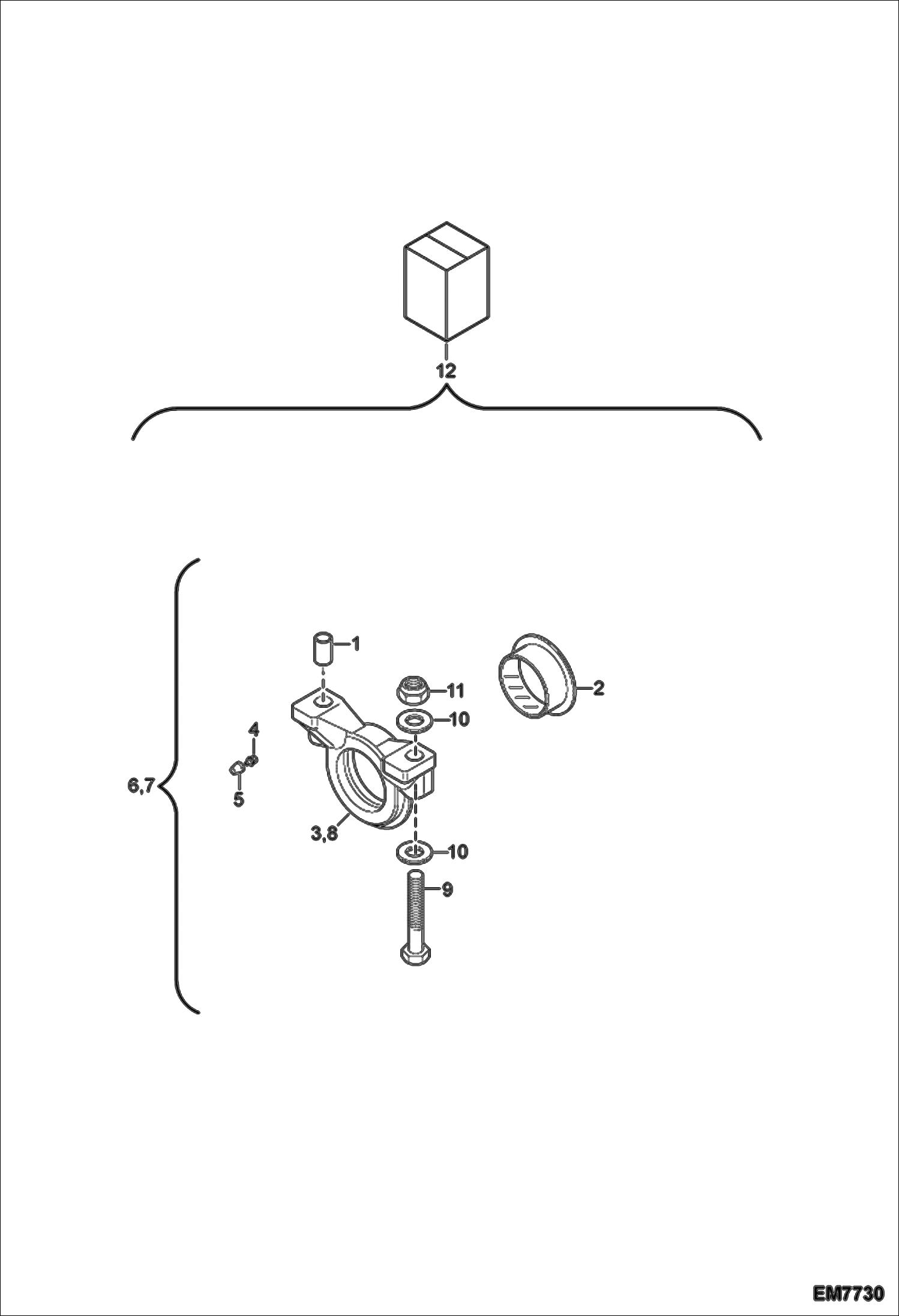 Схема запчастей Bobcat TR35160 - AXLE OSCILLATING SUPPORTS DRIVE SYSTEM