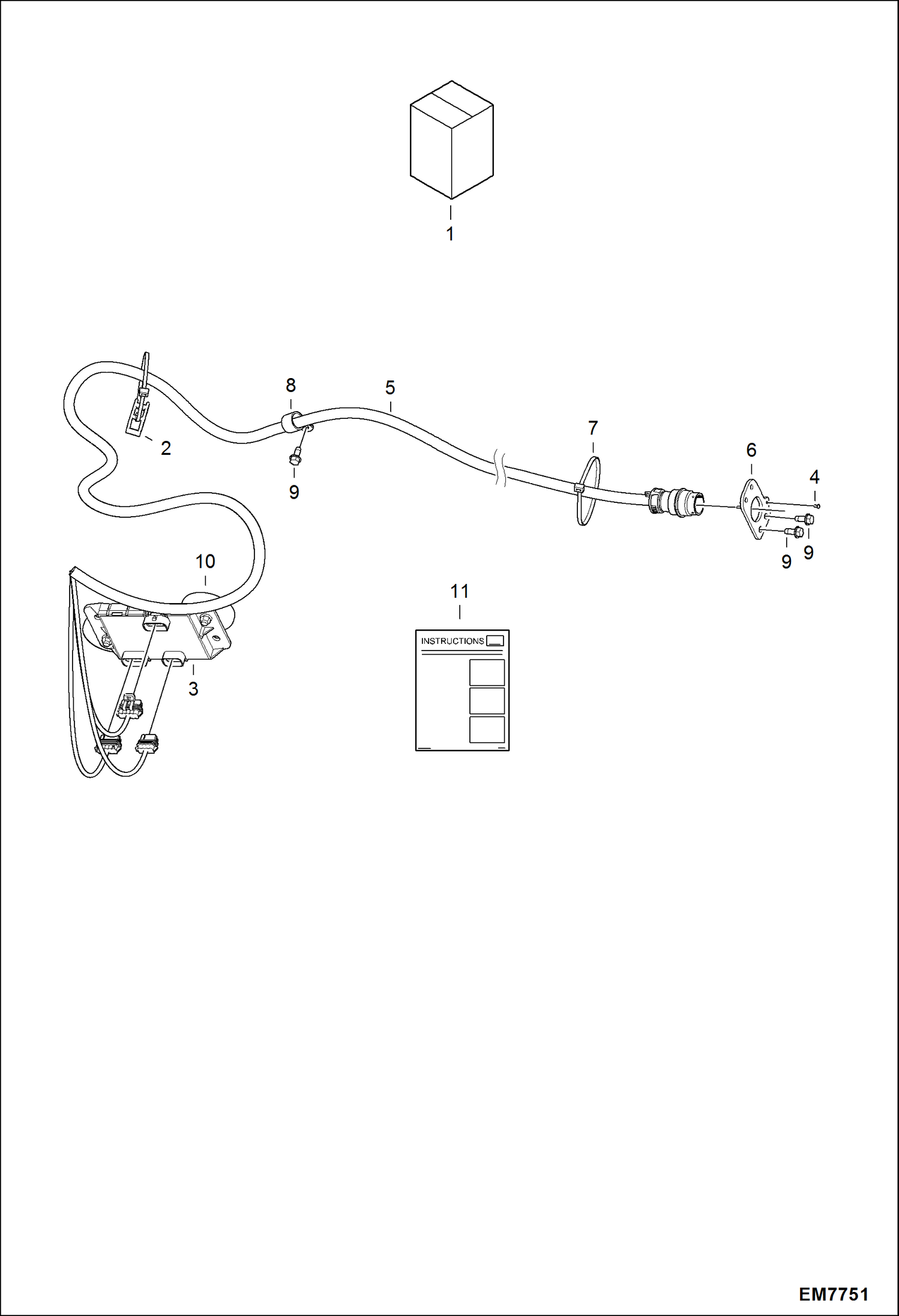 Схема запчастей Bobcat S-Series - ELECTRICAL CONTROLS KIT (14-Pin Attachments) ACCESSORIES & OPTIONS