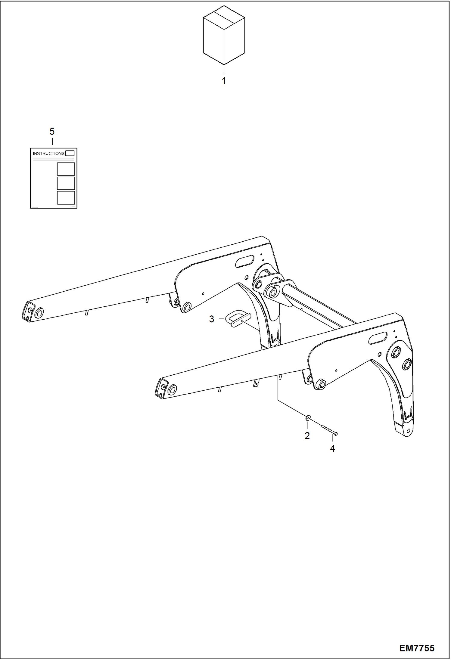 Схема запчастей Bobcat S-Series - HOSE GUIDE KIT ACCESSORIES & OPTIONS