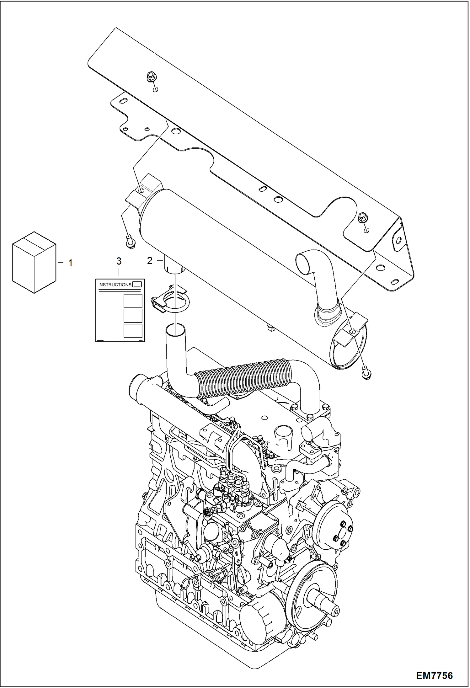 Схема запчастей Bobcat S-Series - MUFFLER/PURIFIER KIT ACCESSORIES & OPTIONS