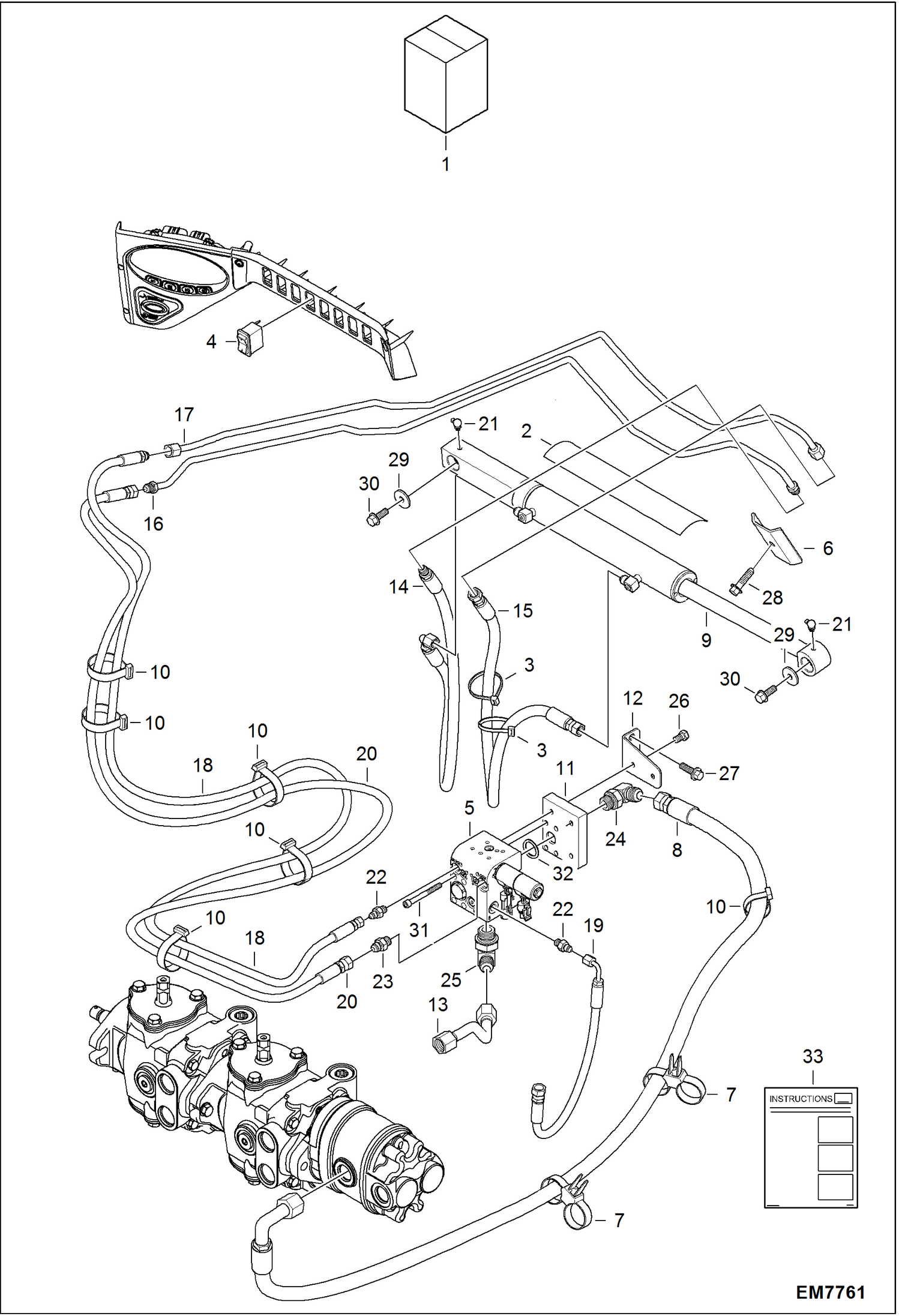 Схема запчастей Bobcat S-Series - POWER BOB-TACH KIT ACCESSORIES & OPTIONS