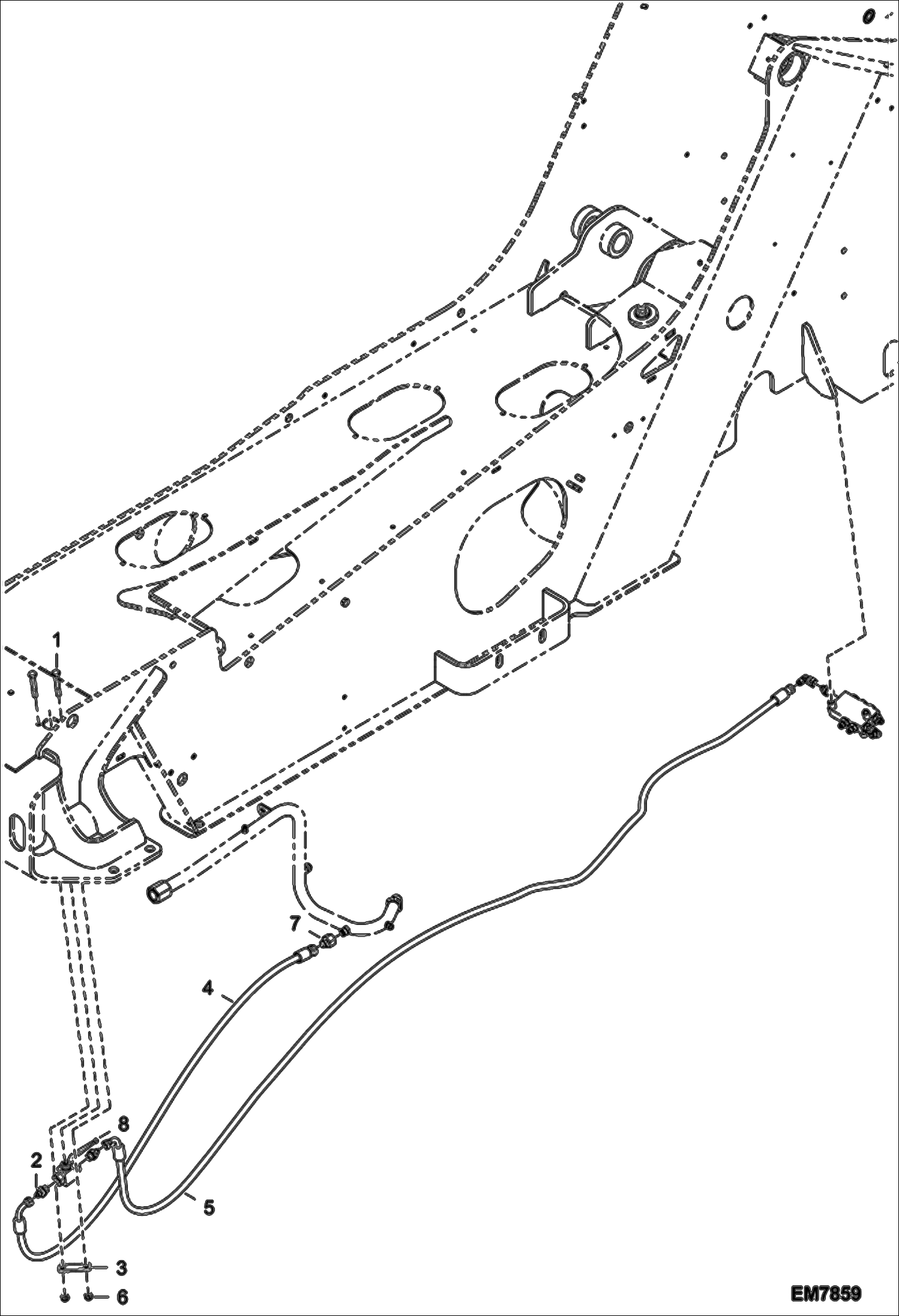 Схема запчастей Bobcat T2556 - BOOM DECOMPRESSION CIRCUIT (S/N A8FR15000 & Above, A8G315000 & Above) HYDRAULIC SYSTEM