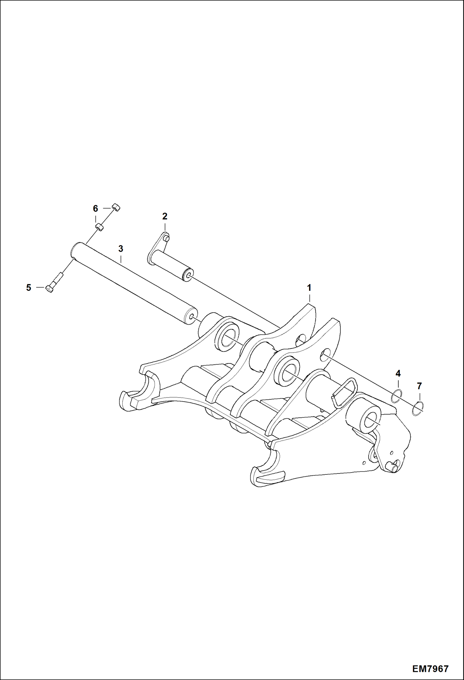 Схема запчастей Bobcat TL360 - QUICK-TACH MAIN FRAME