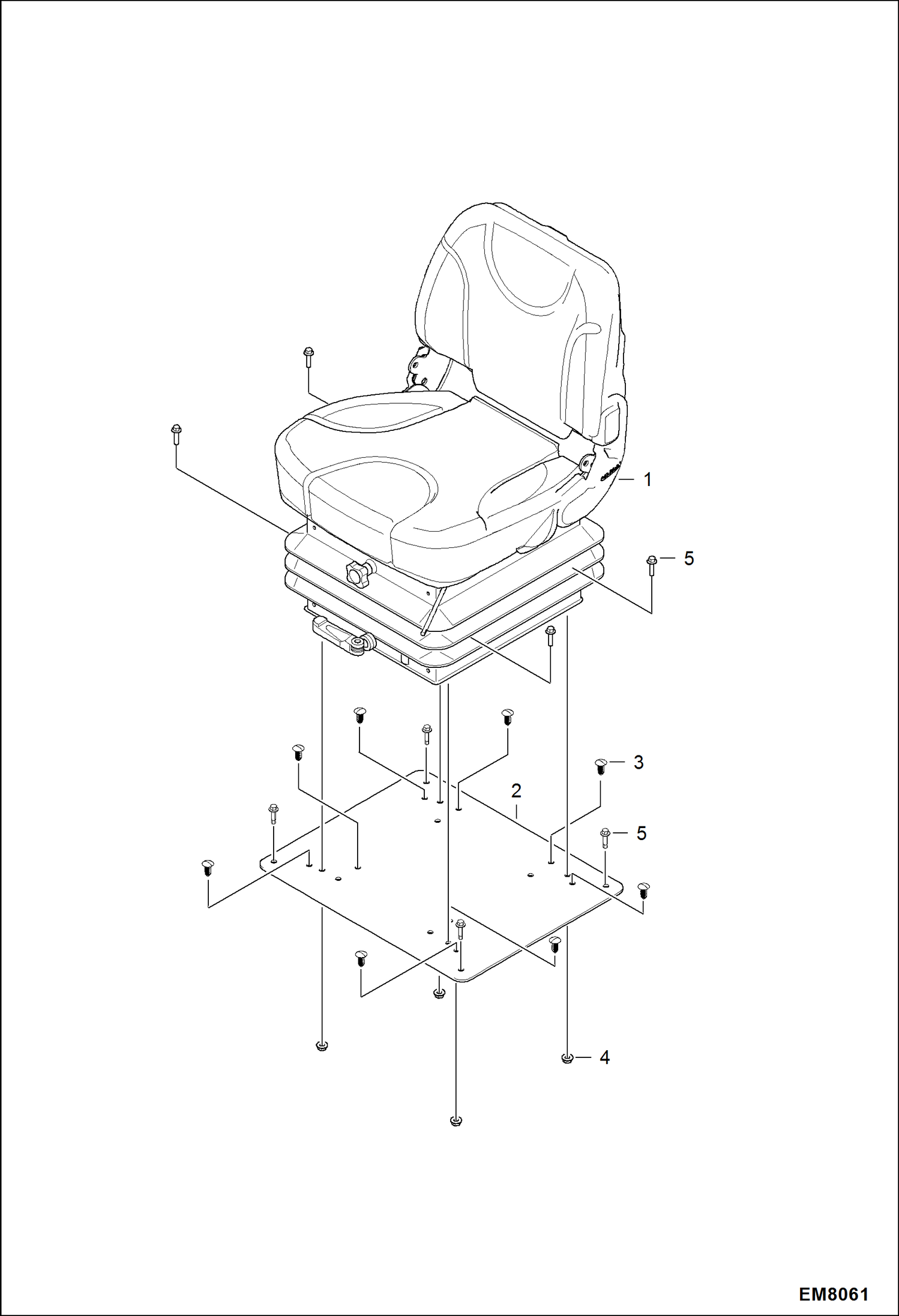 Схема запчастей Bobcat TL360 - SEAT (Mechanical Suspension)(AMA) ACCESSORIES & OPTIONS