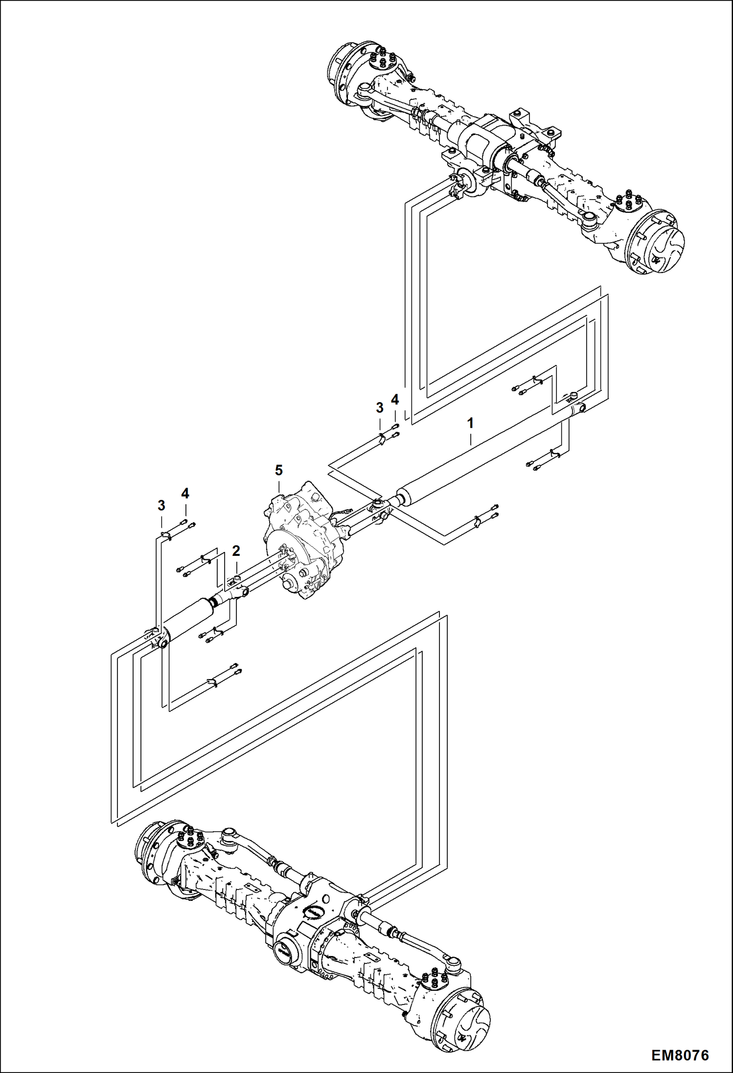 Схема запчастей Bobcat TL470 - DRIVE SHAFT DRIVE SYSTEM