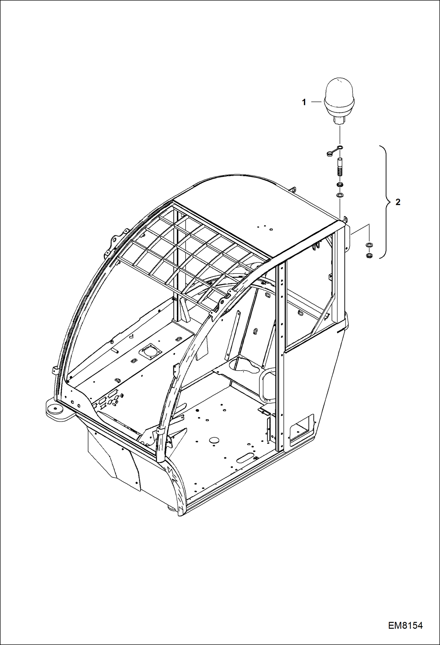 Схема запчастей Bobcat TL360 - BEACON LIGHT ACCESSORIES & OPTIONS