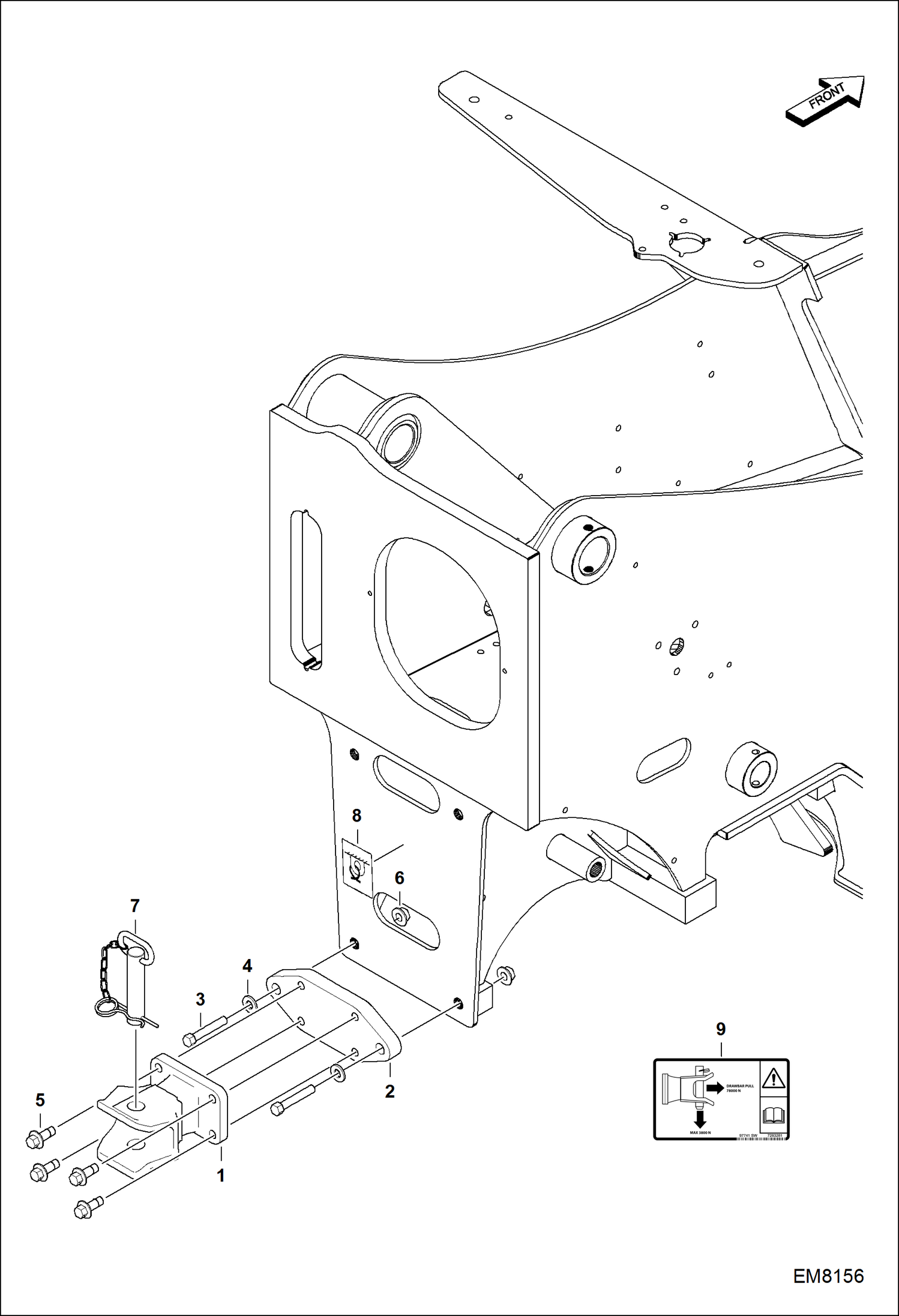 Схема запчастей Bobcat TL360 - HITCH (Cramer) ACCESSORIES & OPTIONS