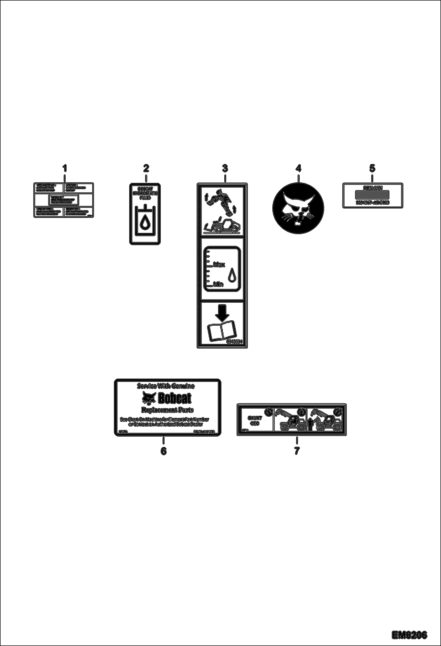 Схема запчастей Bobcat T35100L - DECALS (Inside) ACCESSORIES & OPTIONS