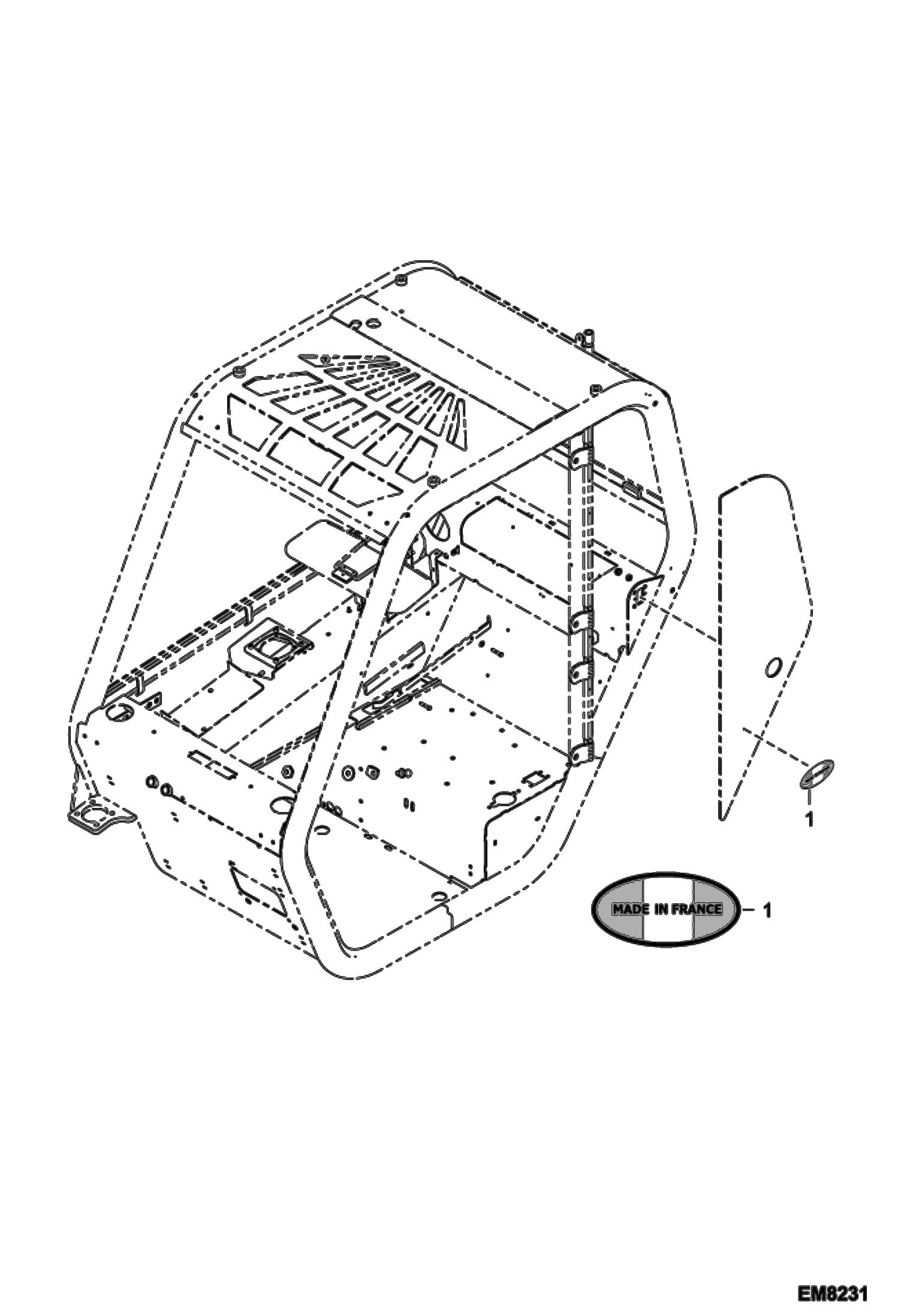 Схема запчастей Bobcat T35120SL - LOCAL LEGISLATION COMPLIANCE SET (France) ACCESSORIES & OPTIONS