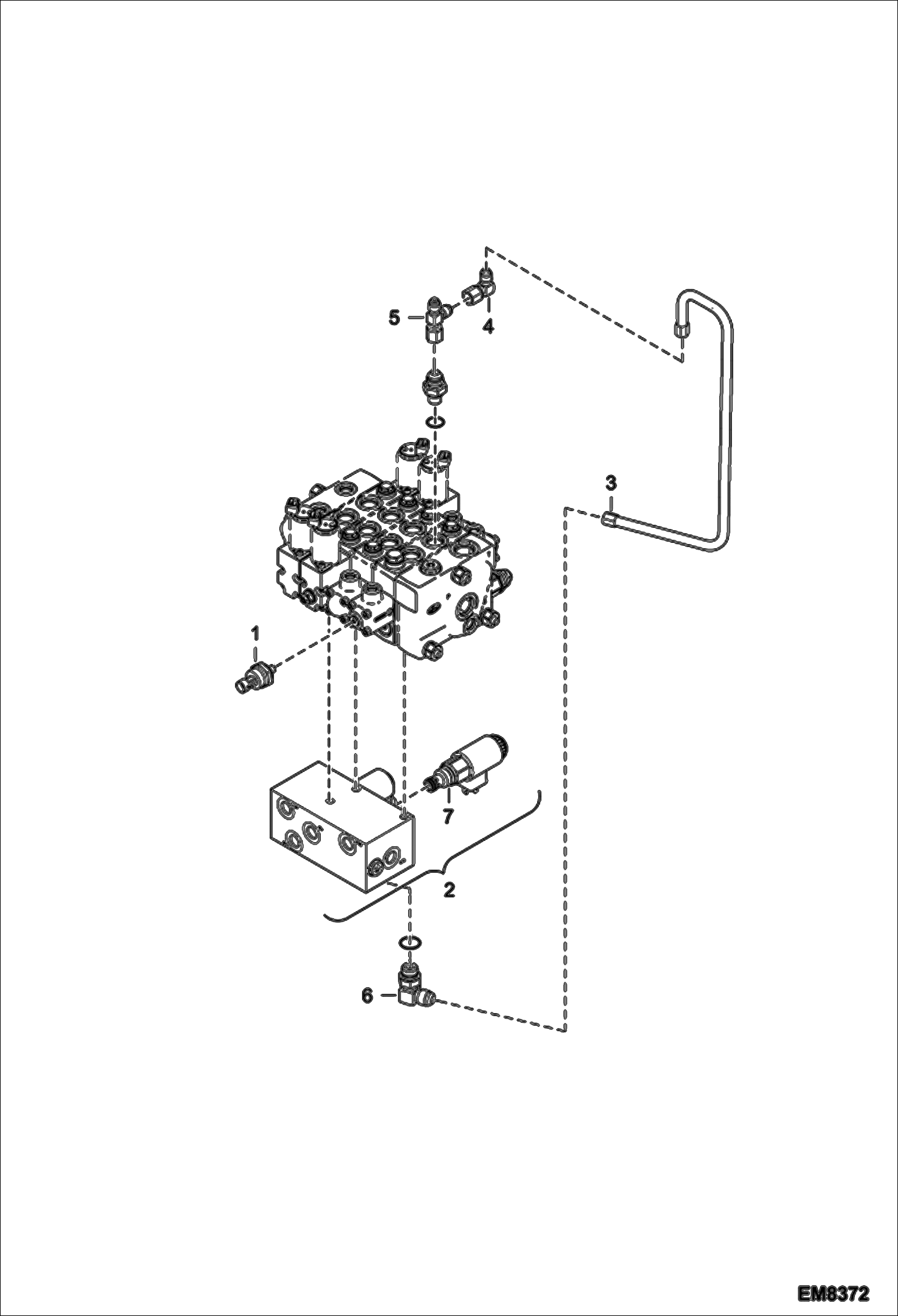 Схема запчастей Bobcat V417 - HYDRAULIC CIRCUITRY (Boom Float) (S/N AC1C11239 & Above) HYDRAULIC SYSTEM