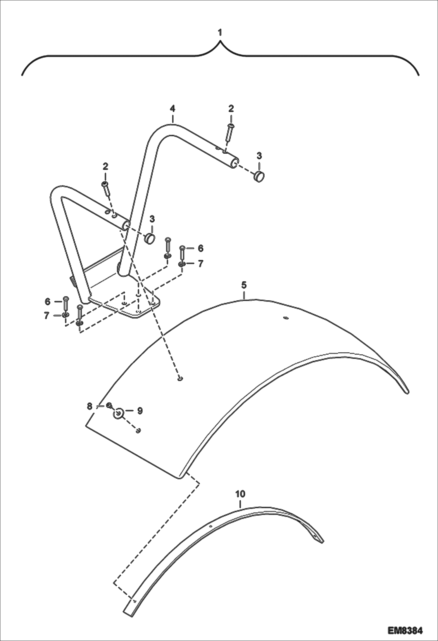 Схема запчастей Bobcat V518 - MUDGUARD 17 ACCESSORIES & OPTIONS