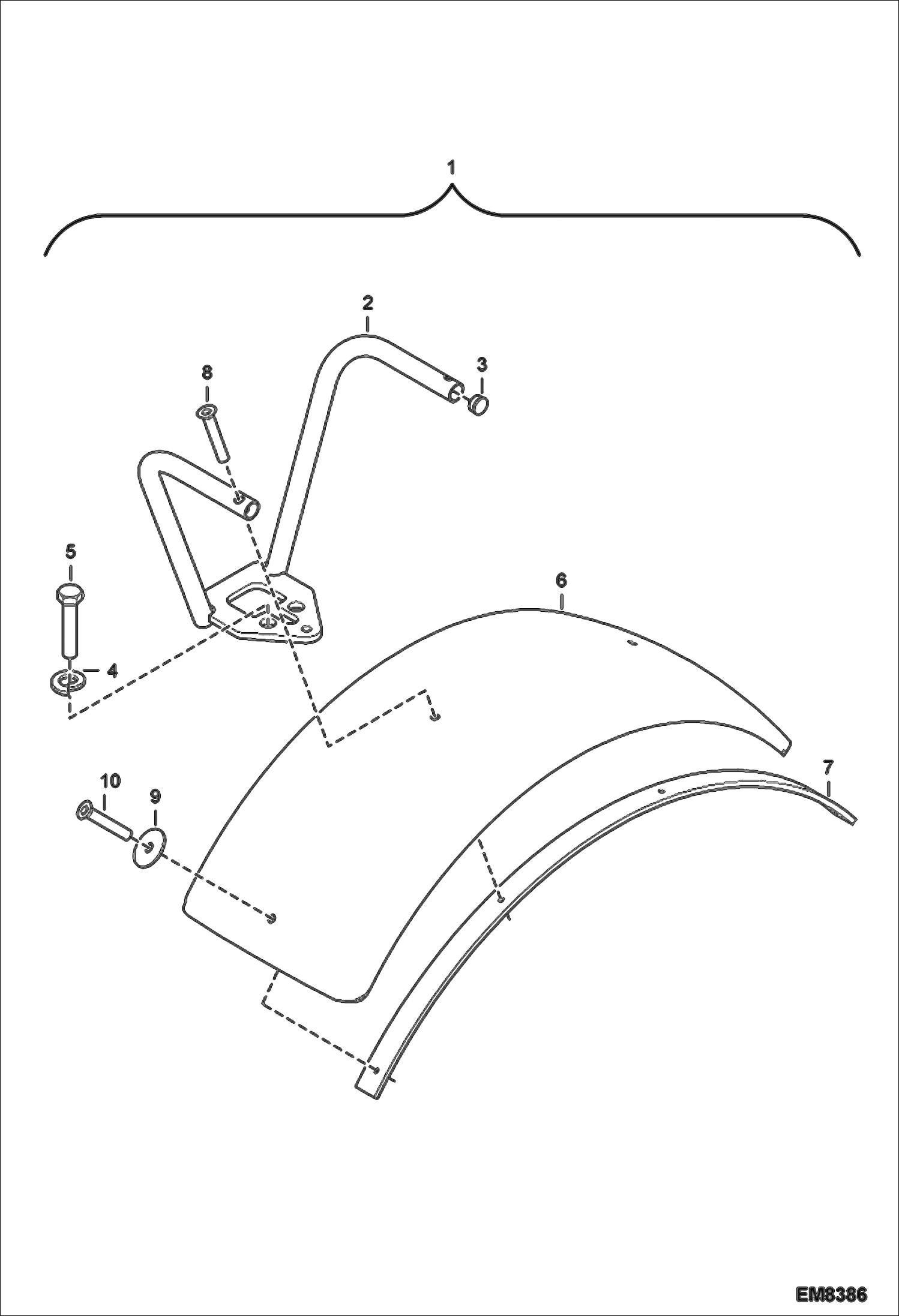 Схема запчастей Bobcat T2566 - MUDGUARD 17 ACCESSORIES & OPTIONS