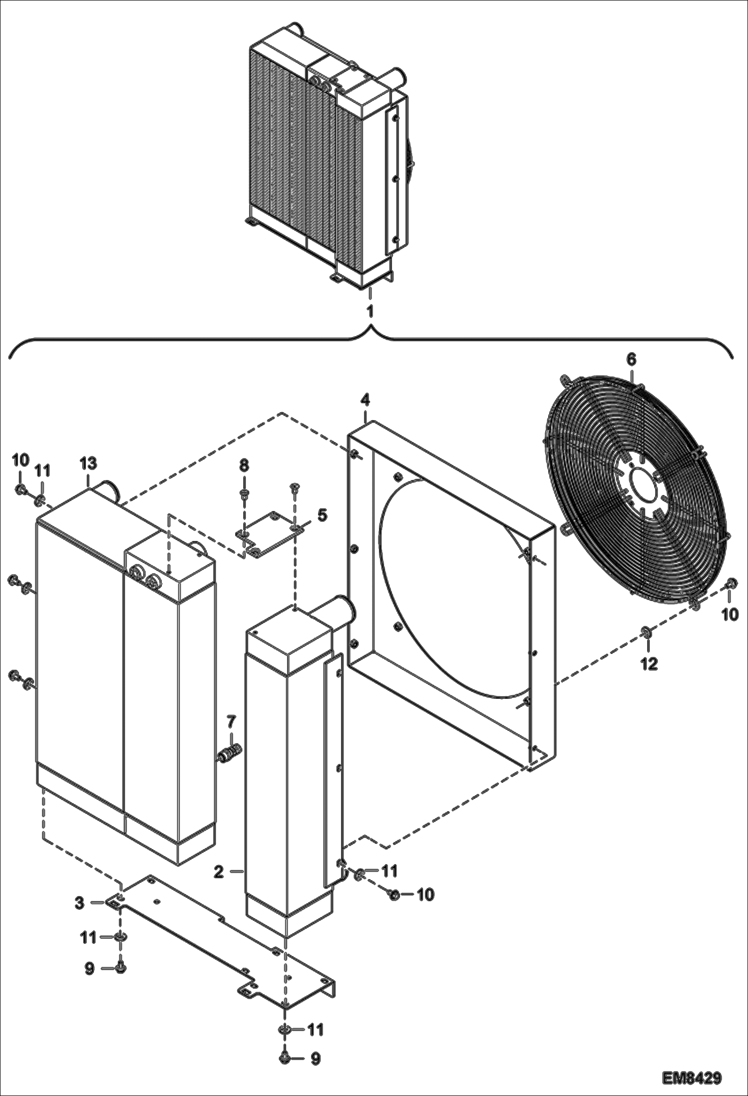 Схема запчастей Bobcat T35100SL - EXTRA COOLING RADIATOR ACCESSORIES & OPTIONS