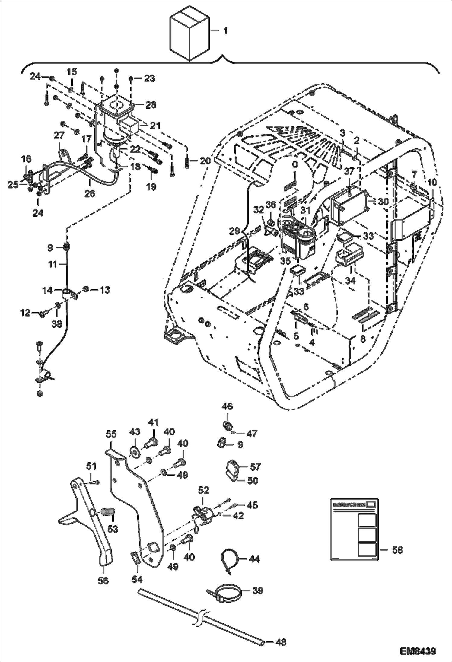 Схема запчастей Bobcat T40140 - RADIO CONTROL KIT (For Machines Not Equiped Platform Ready) ACCESSORIES & OPTIONS