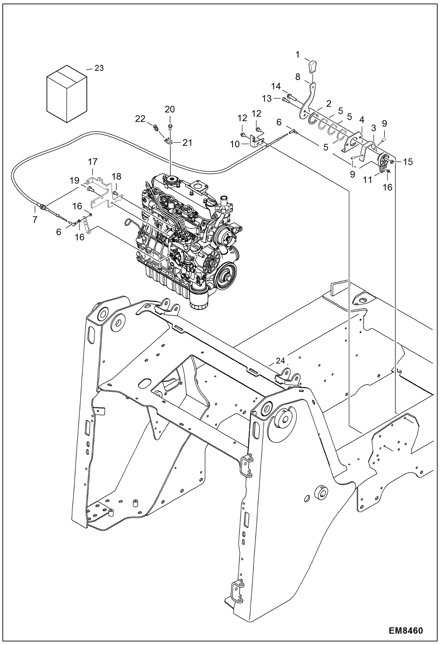 Схема запчастей Bobcat S-Series - ENGINE SPEED CONTROL POWER UNIT