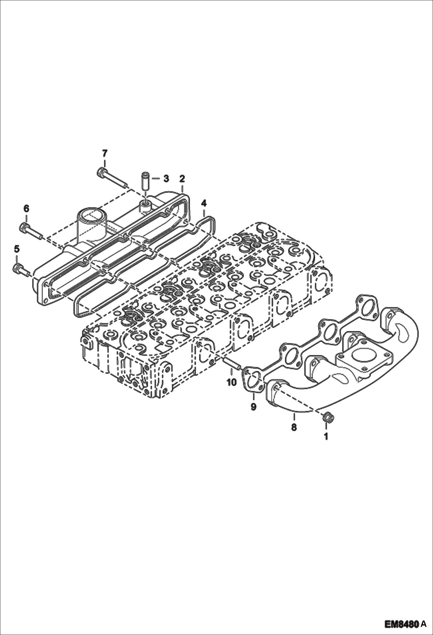 Схема запчастей Bobcat S-Series - MANIFOLDS REPLACEMENT ENGINE