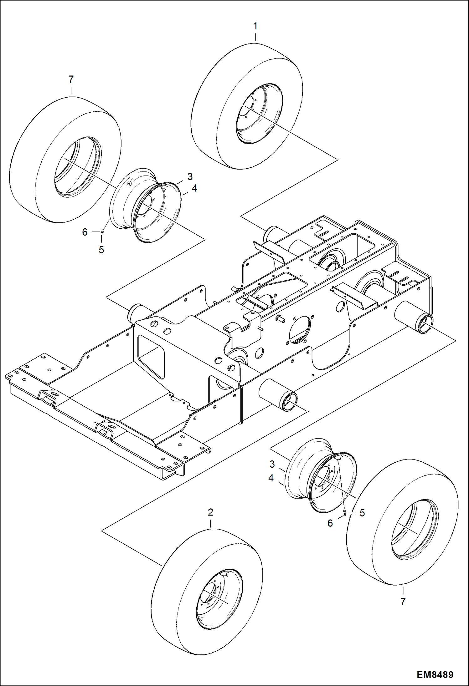 Схема запчастей Bobcat S-Series - WHEELS ACCESSORIES & OPTIONS