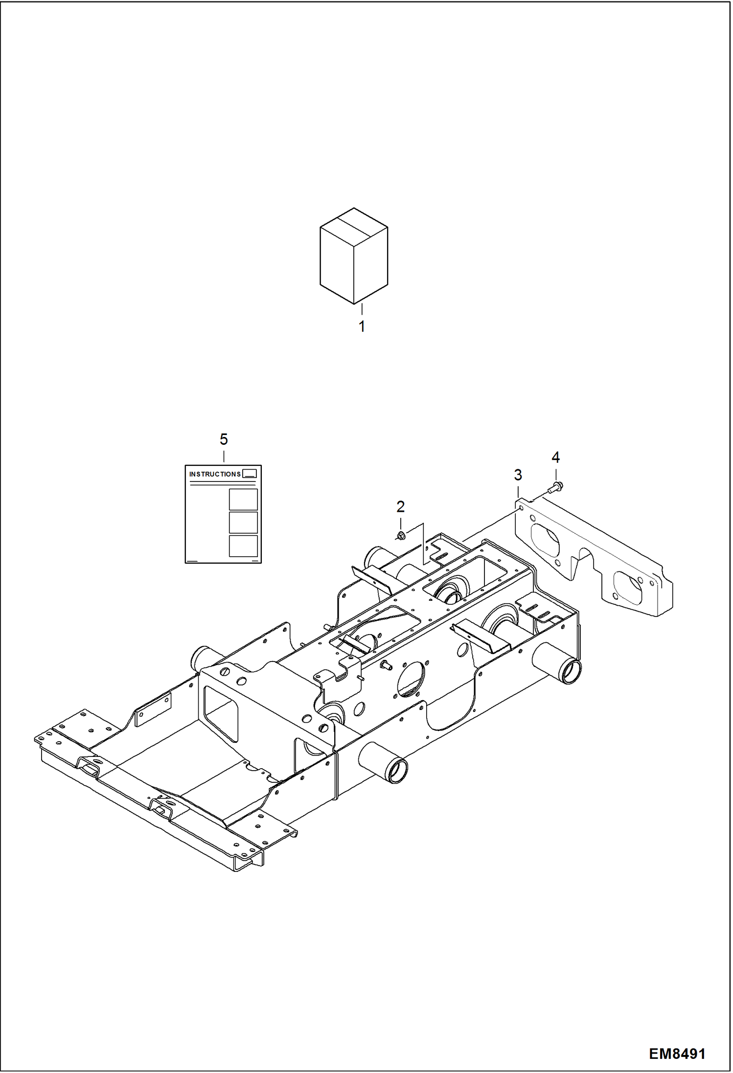 Схема запчастей Bobcat S-Series - COUNTERWEIGHT KIT (Front) ACCESSORIES & OPTIONS