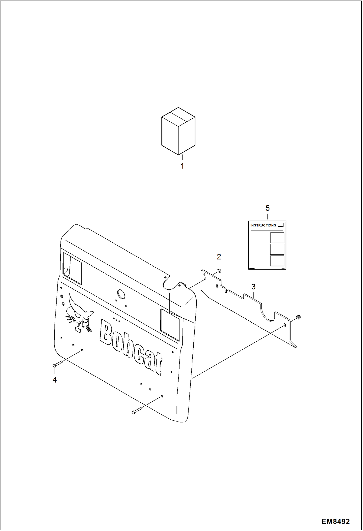 Схема запчастей Bobcat S-Series - COUNTERWEIGHT KIT (Rear) ACCESSORIES & OPTIONS