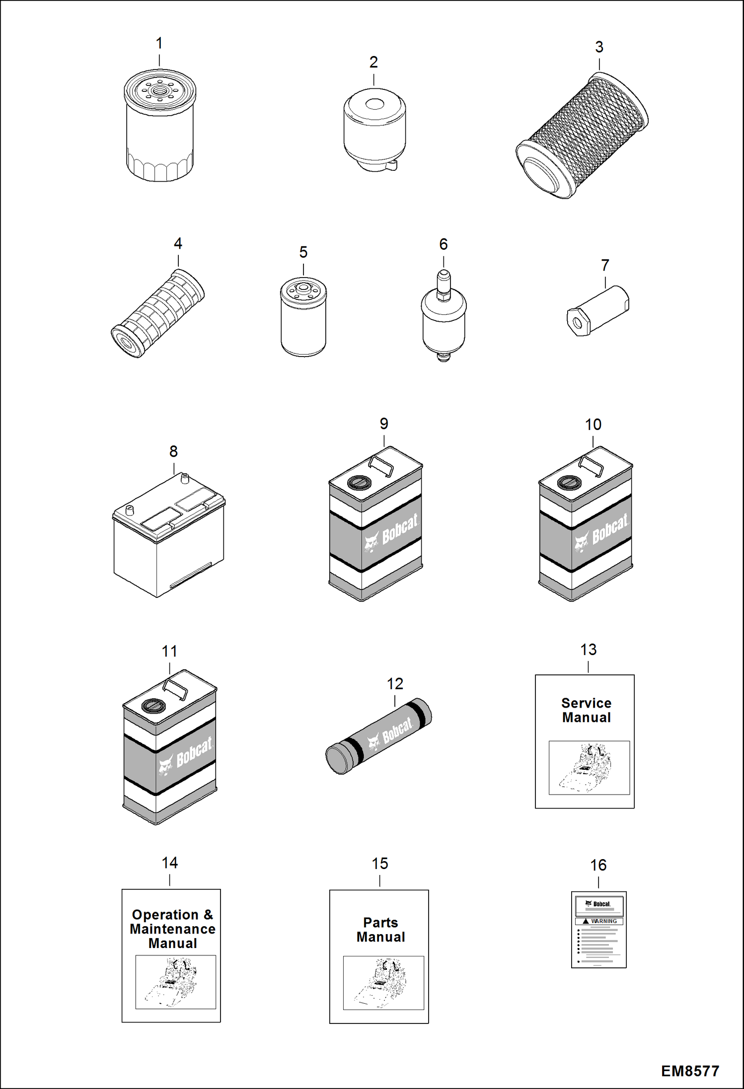 Схема запчастей Bobcat S-Series - MAINTENANCE ITEMS MAINTENANCE ITEMS