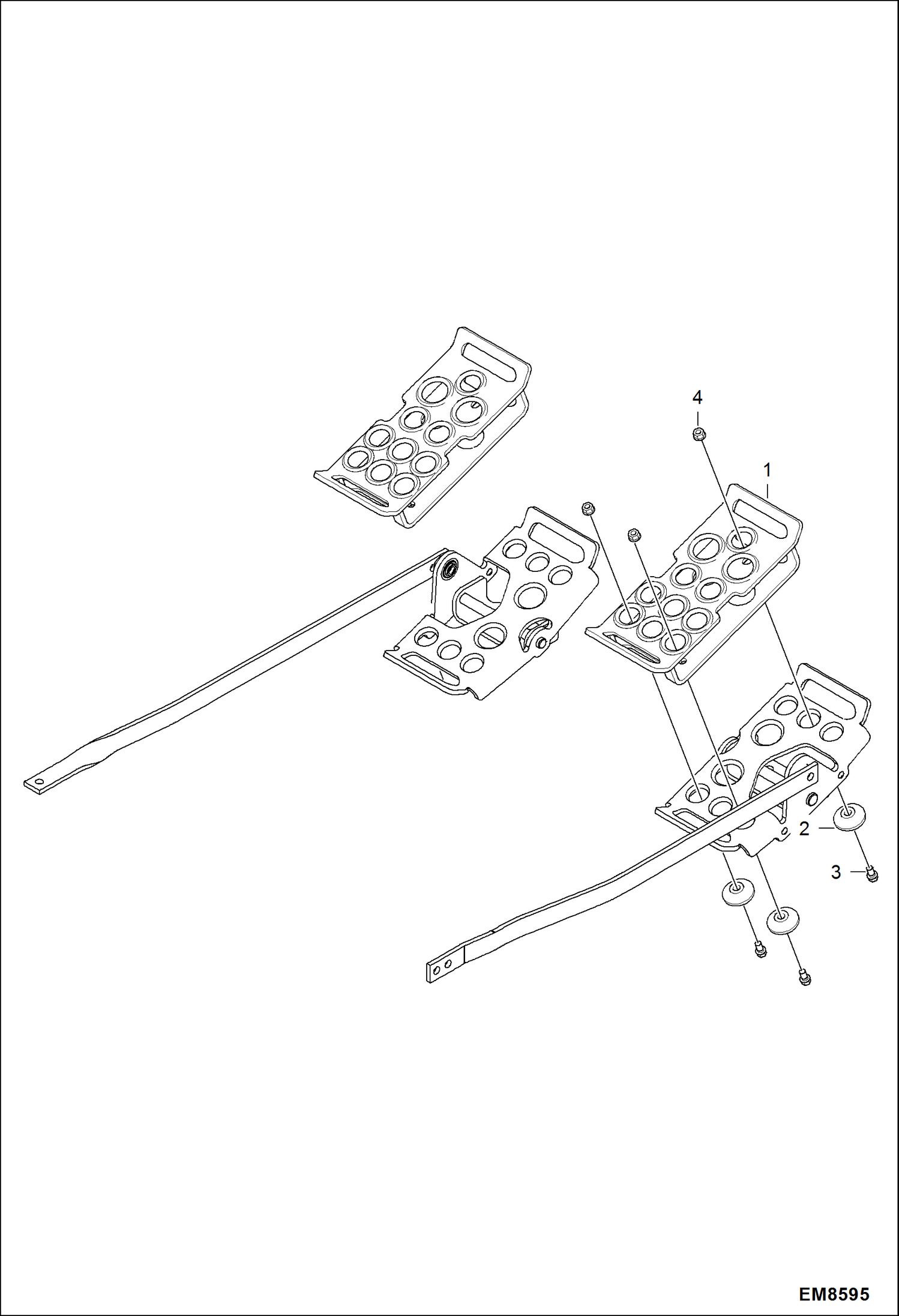 Схема запчастей Bobcat S-Series - PEDAL EXTENDERS ACCESSORIES & OPTIONS