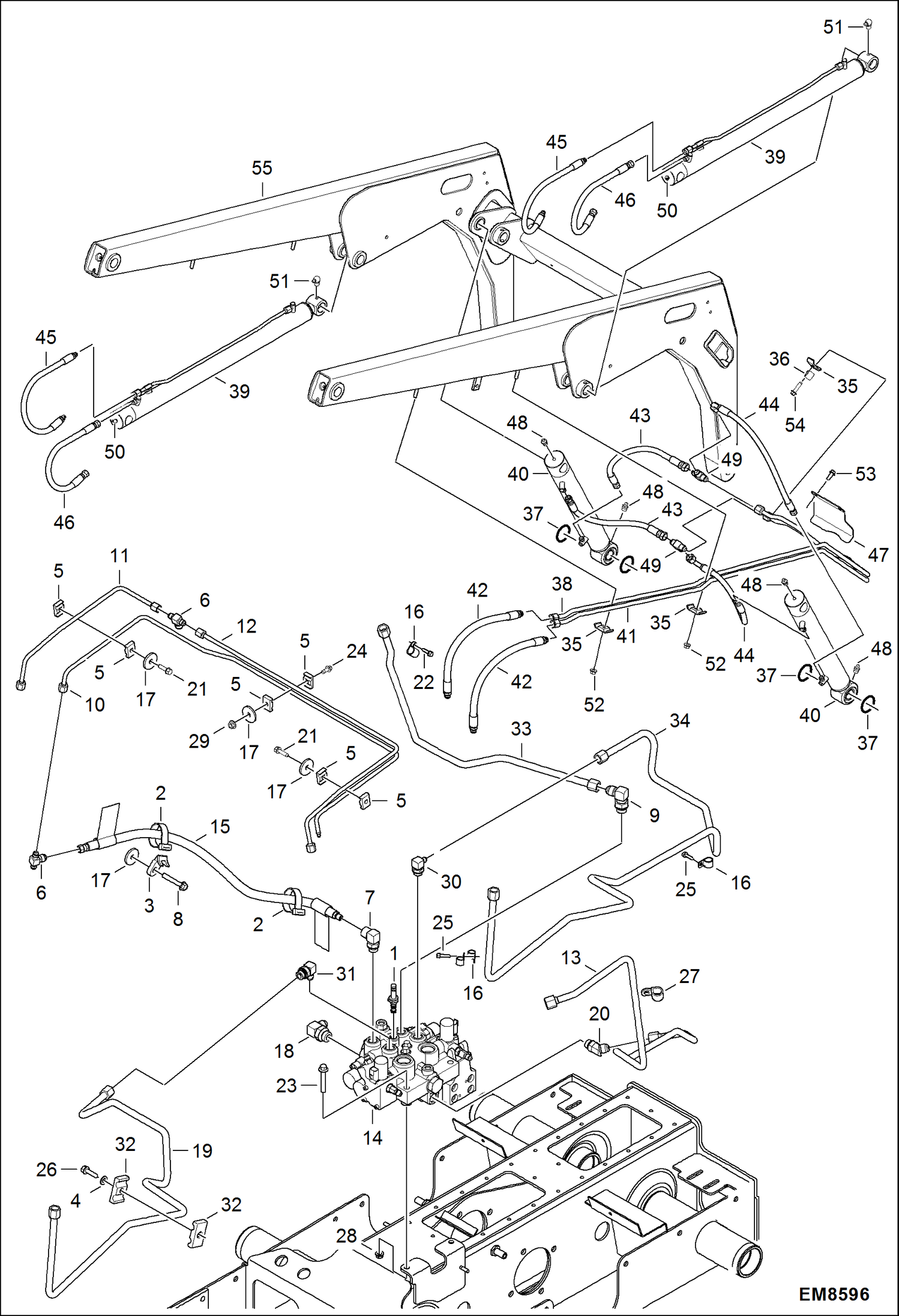 Схема запчастей Bobcat S-Series - HYDRAULIC CIRCUITRY HYDRAULIC SYSTEM