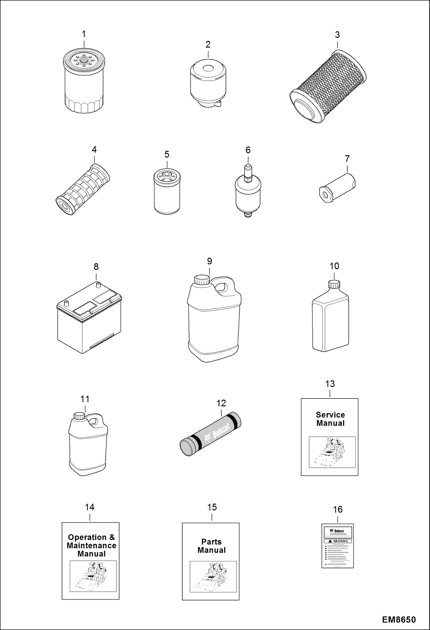 Схема запчастей Bobcat S-Series - MAINTENANCE ITEMS MAINTENANCE ITEMS