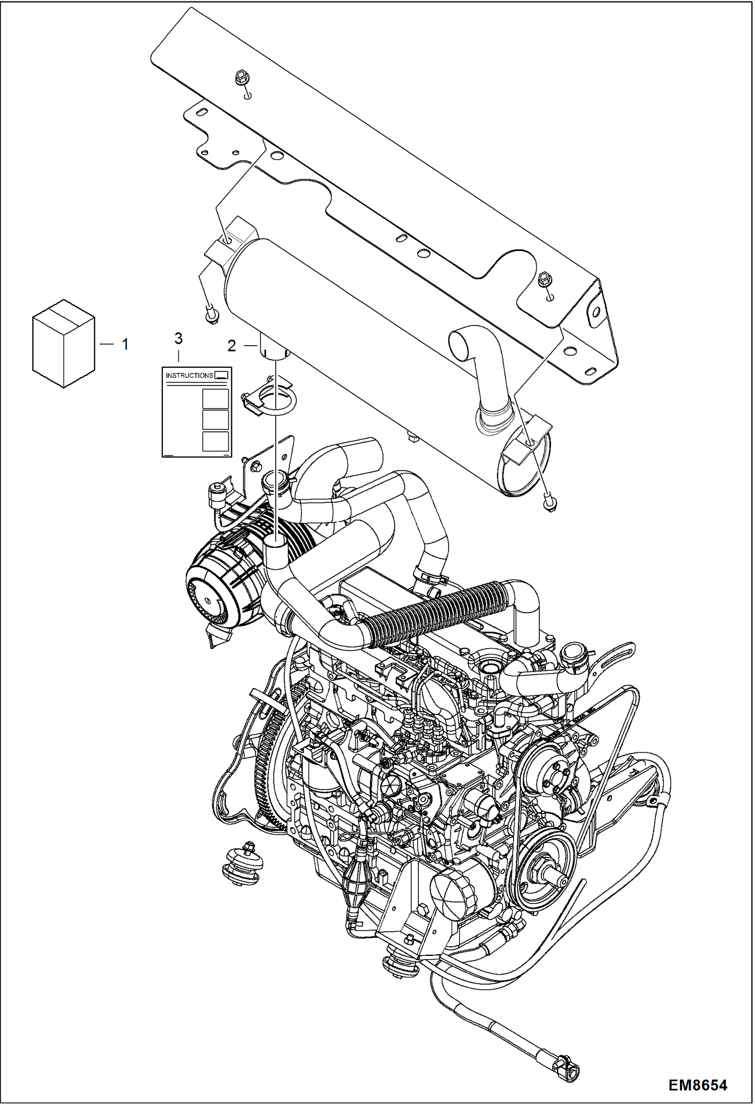 Схема запчастей Bobcat S-Series - MUFFLER/PURIFIER KIT ACCESSORIES & OPTIONS