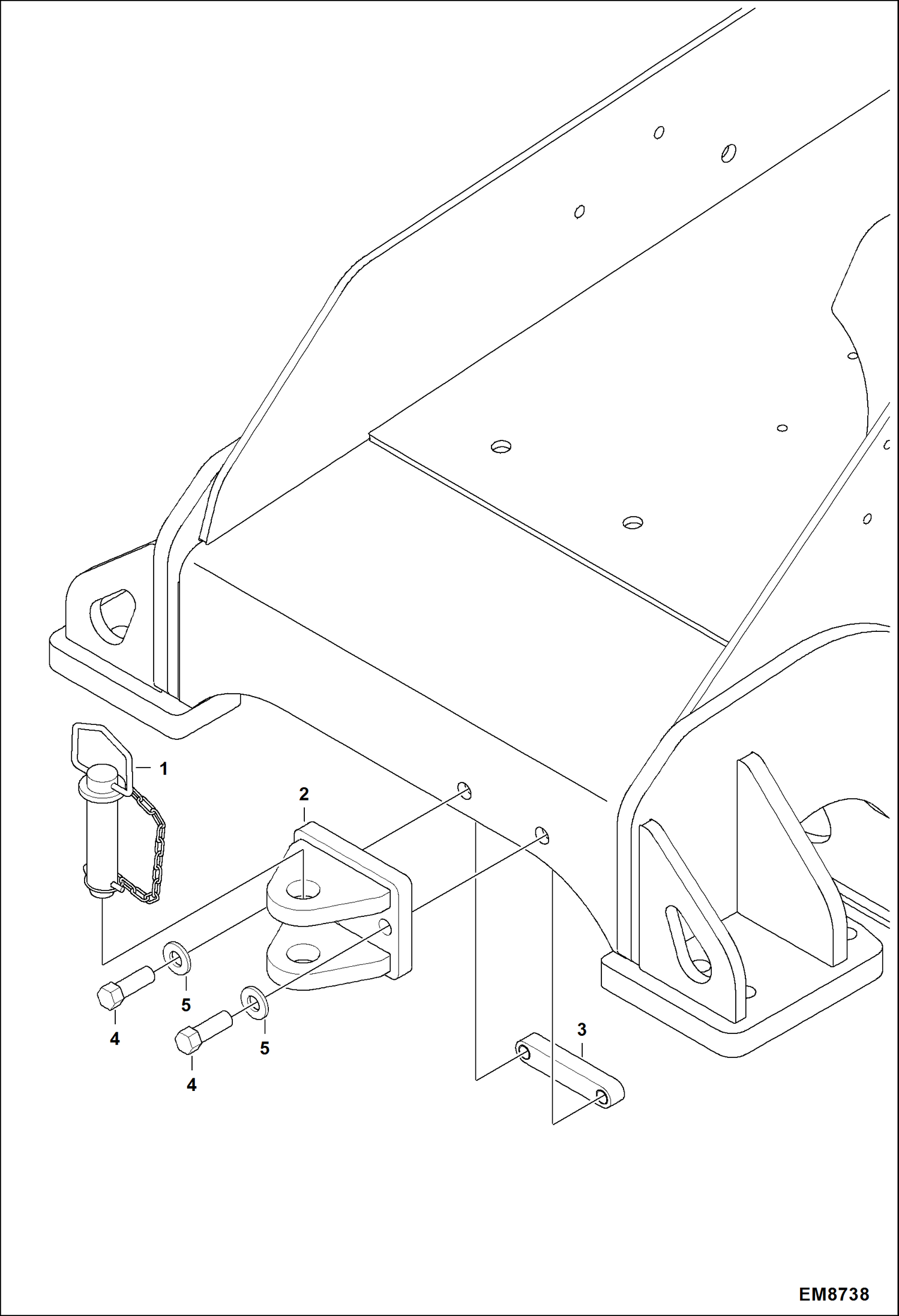 Схема запчастей Bobcat TL360 - HITCH (Front) ACCESSORIES & OPTIONS