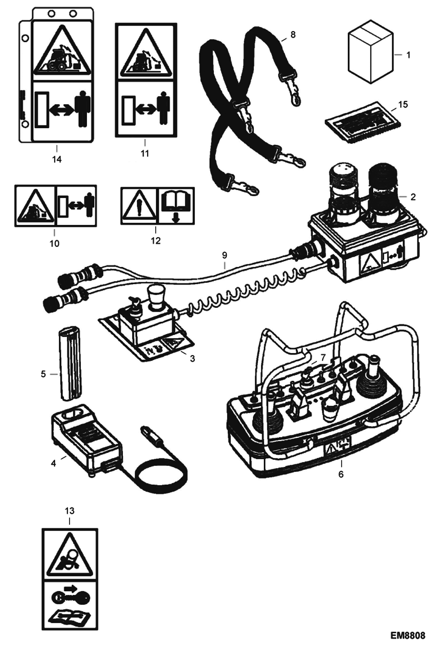 Схема запчастей Bobcat S-Series - RADIO REMOTE CONTROL KIT (Selectable Joystick Controls) ACCESSORIES & OPTIONS