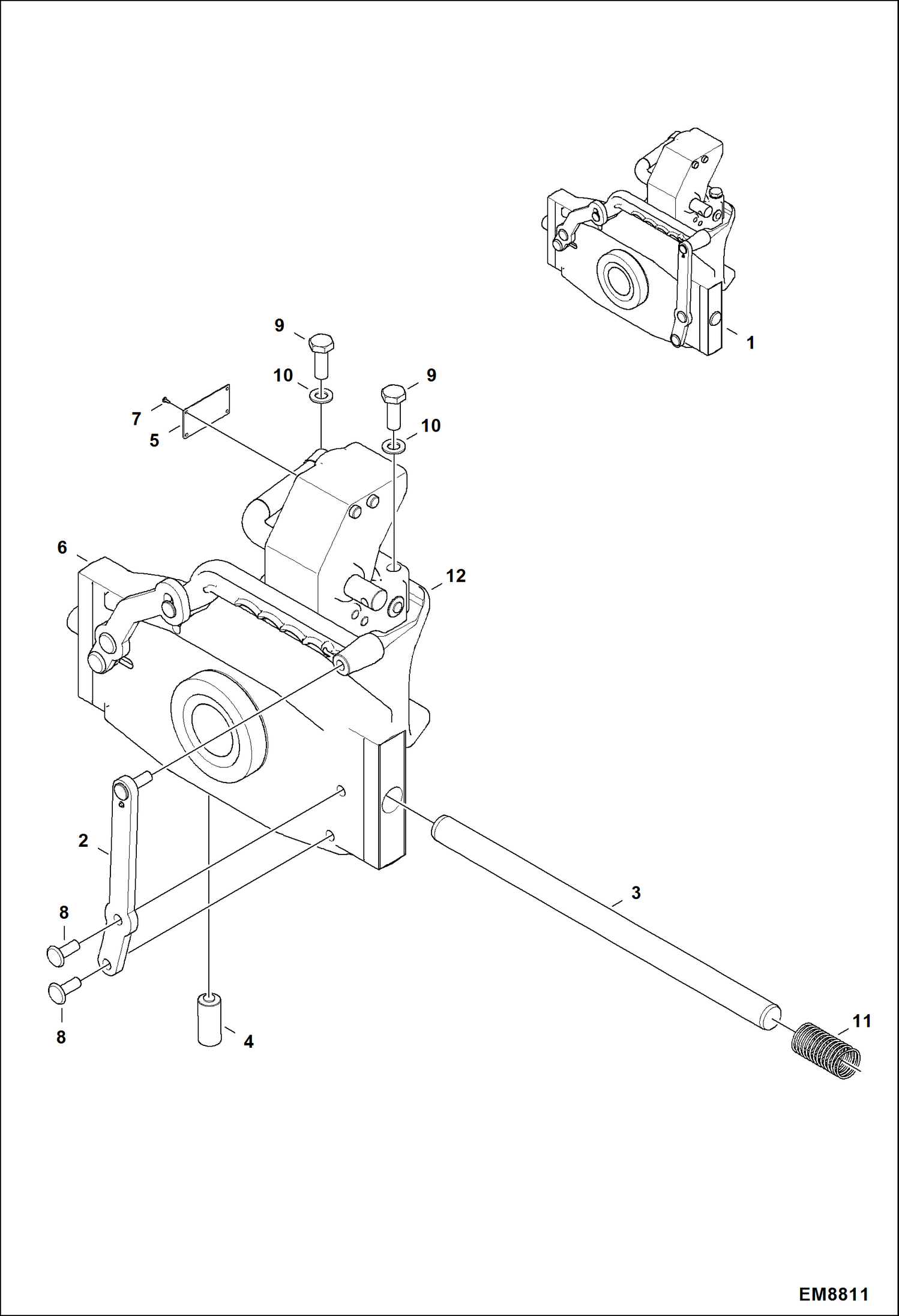 Схема запчастей Bobcat TL360 - HITCH (Auto) ACCESSORIES & OPTIONS