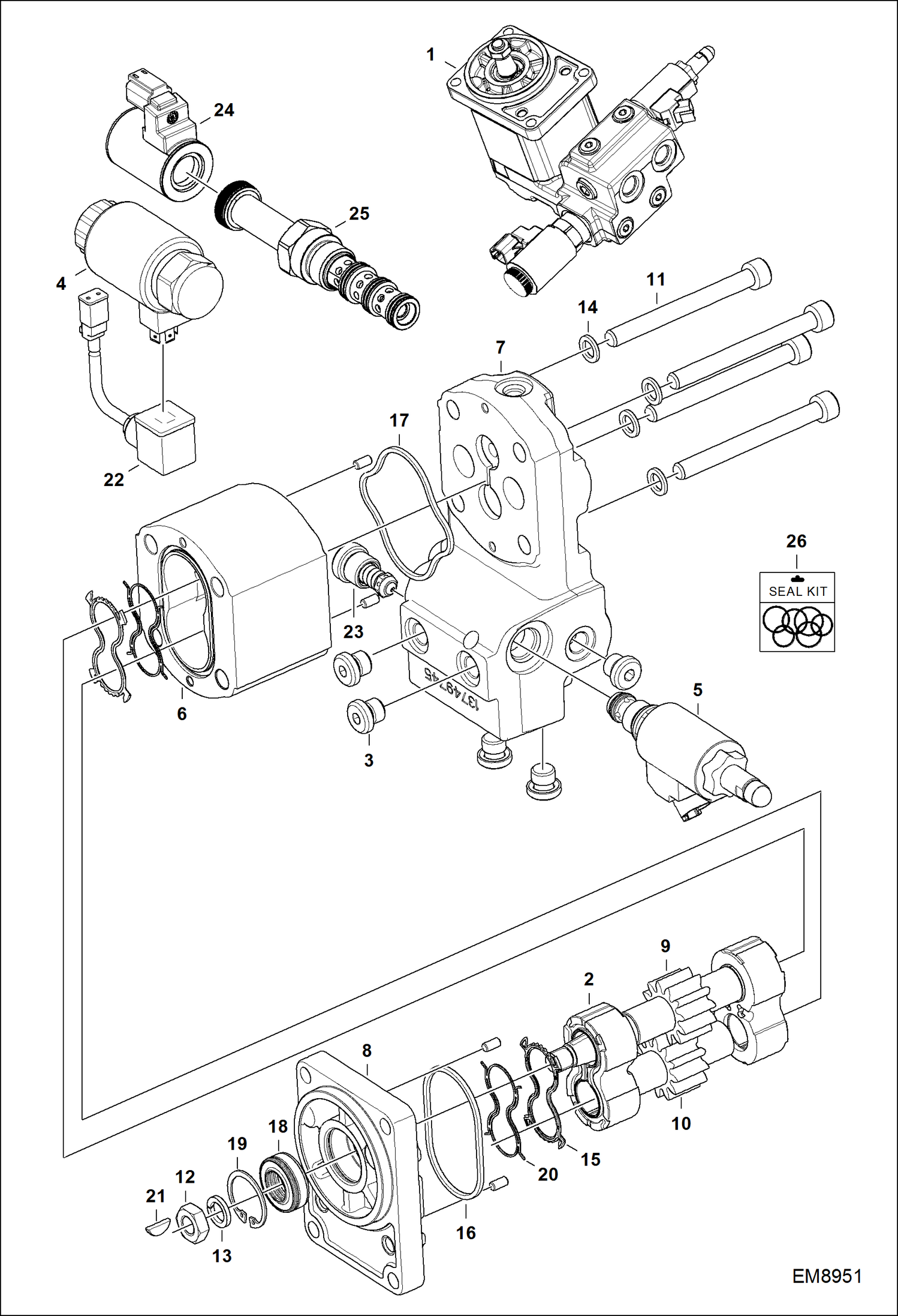 Схема запчастей Bobcat T40140 - FAN MOTOR INVERTER ACCESSORIES & OPTIONS