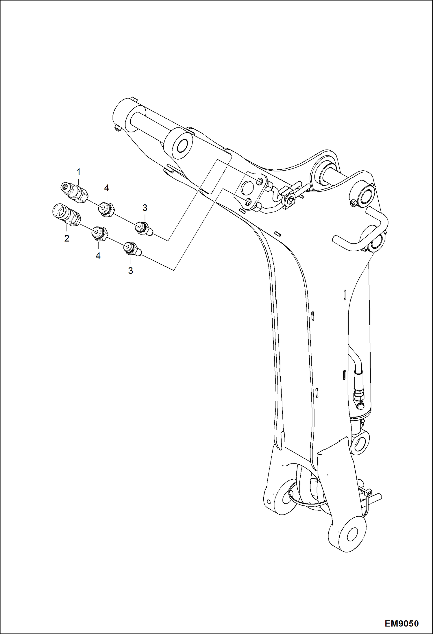 Схема запчастей Bobcat 418 - AUXILIARY HYDRAULICS (Quick-Coupling Great) ACCESSORIES & OPTIONS