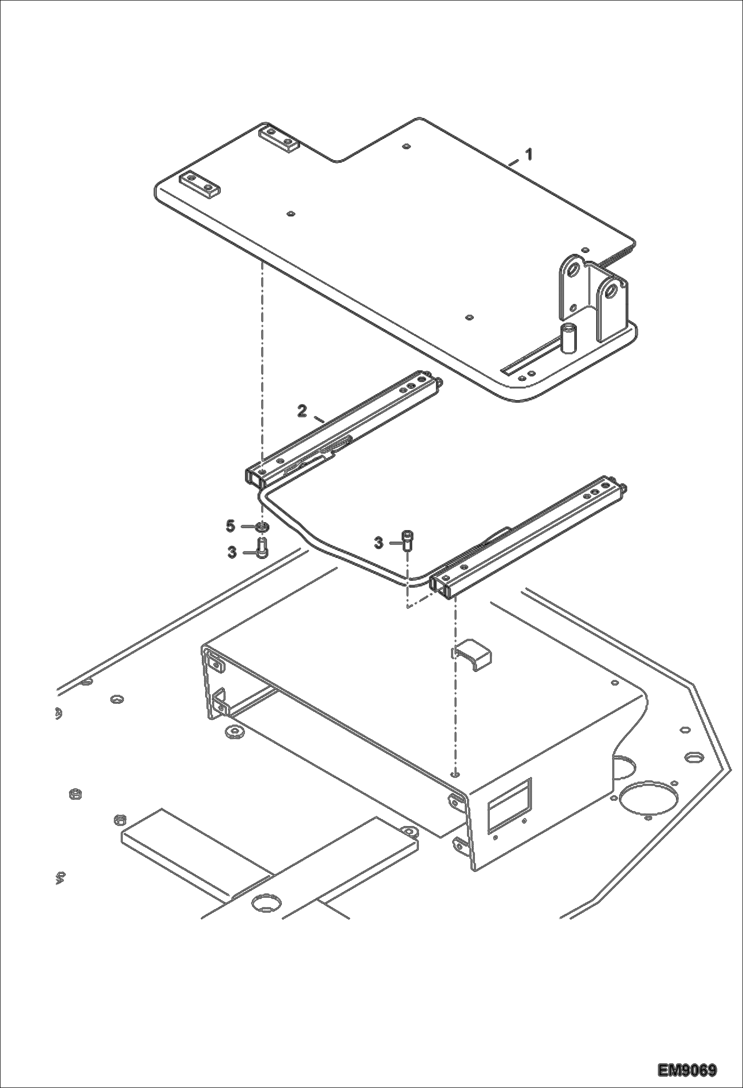 Схема запчастей Bobcat E60 - OPERATOR CAB (Seat Base) MAIN FRAME