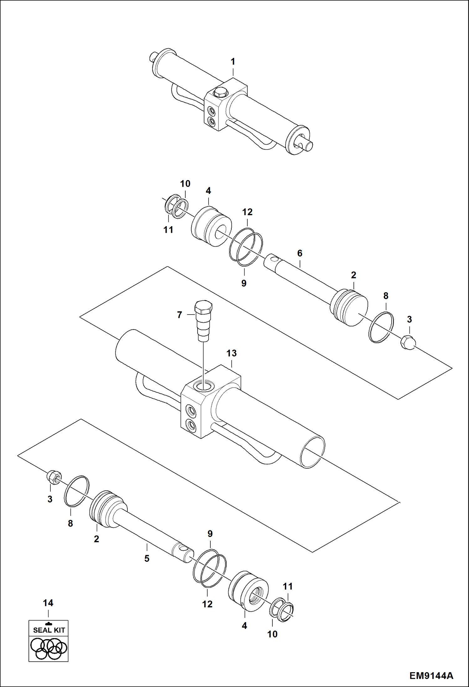 Схема запчастей Bobcat TL360 - MANITACH CYLINDER ACCESSORIES & OPTIONS