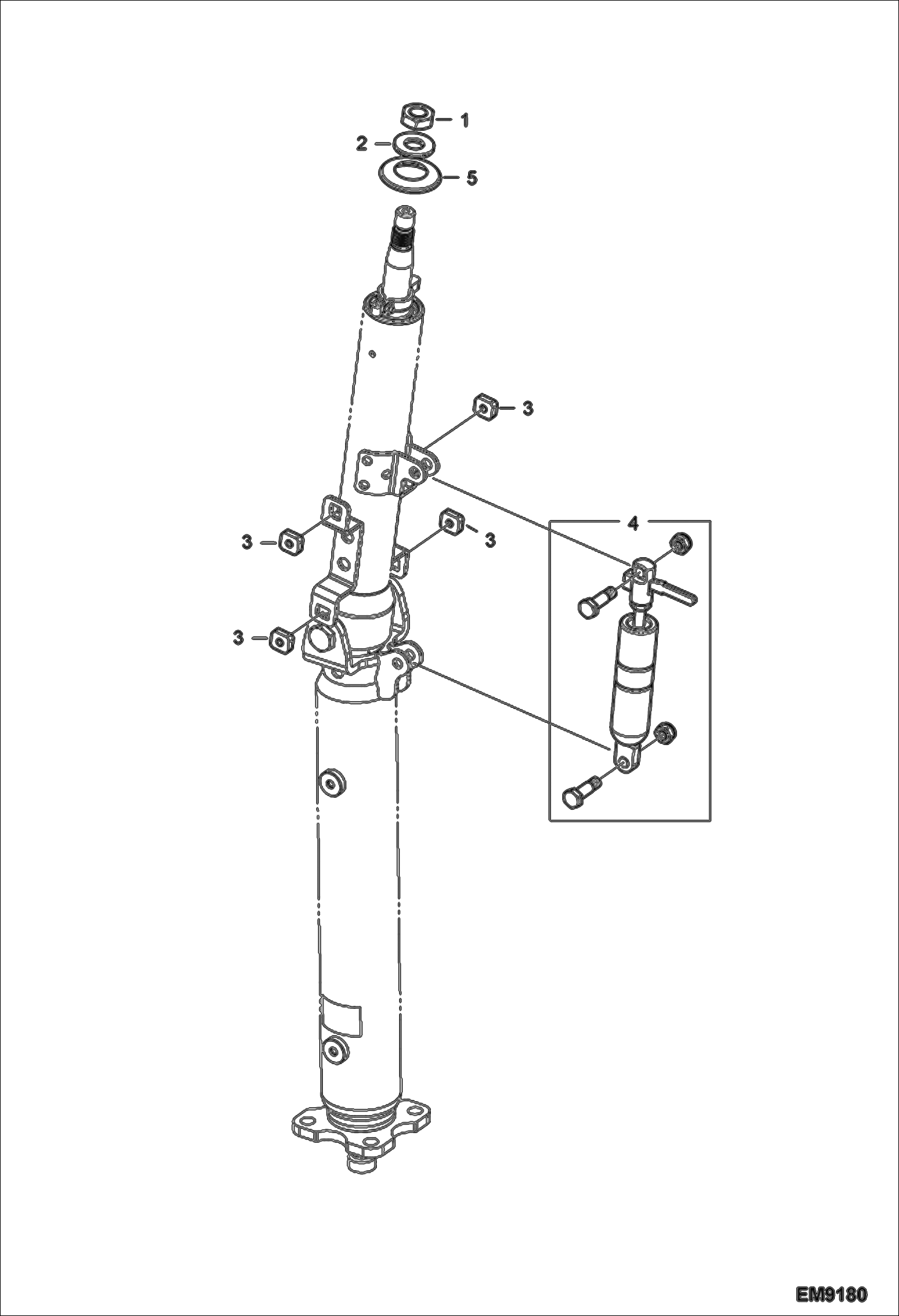 Схема запчастей Bobcat E55W - STEERING COLUMN CONTROLS