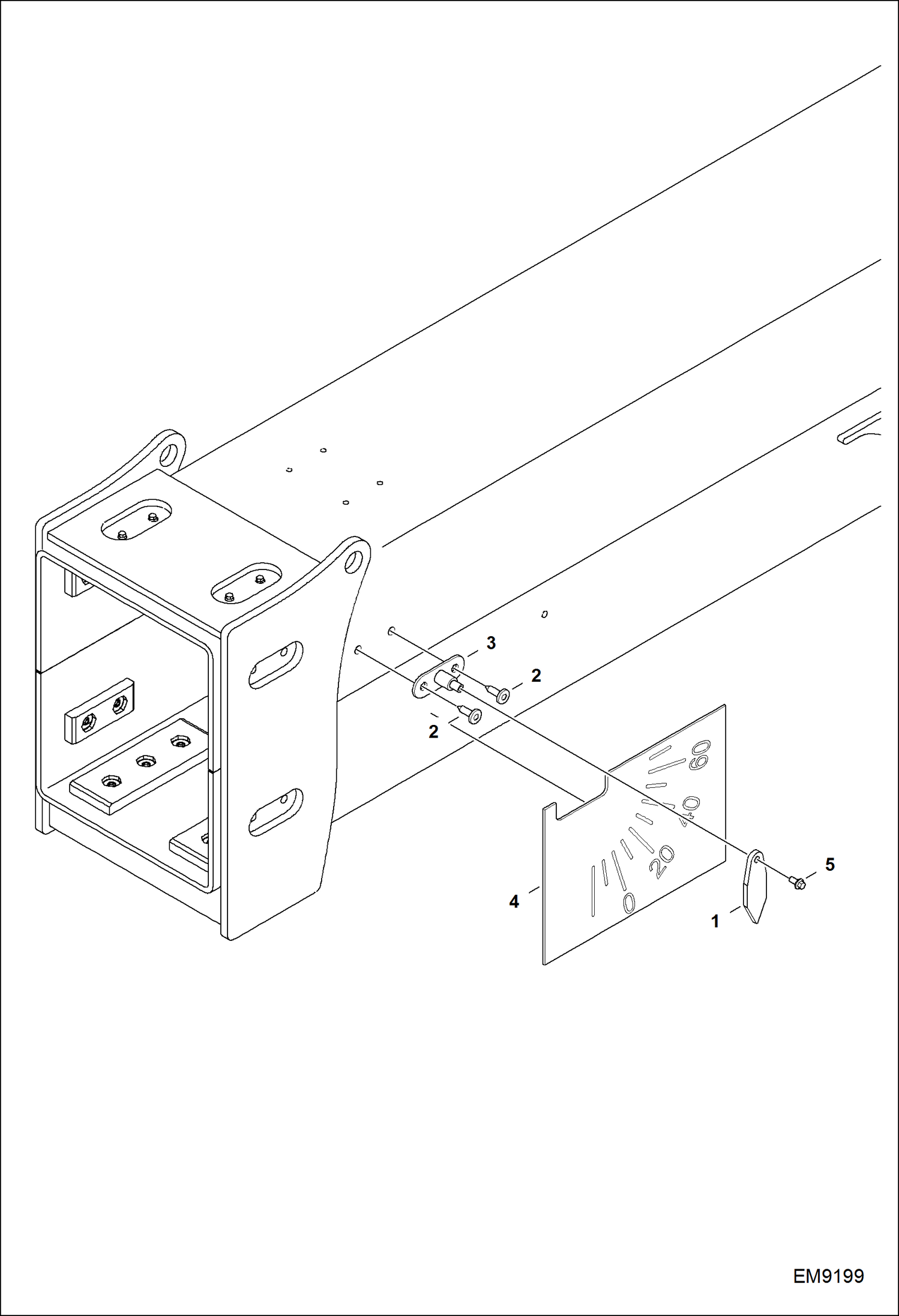 Схема запчастей Bobcat TL360 - BOOM ANGLE (AVM911001 & Above, AVMD11001 & Above) MAIN FRAME