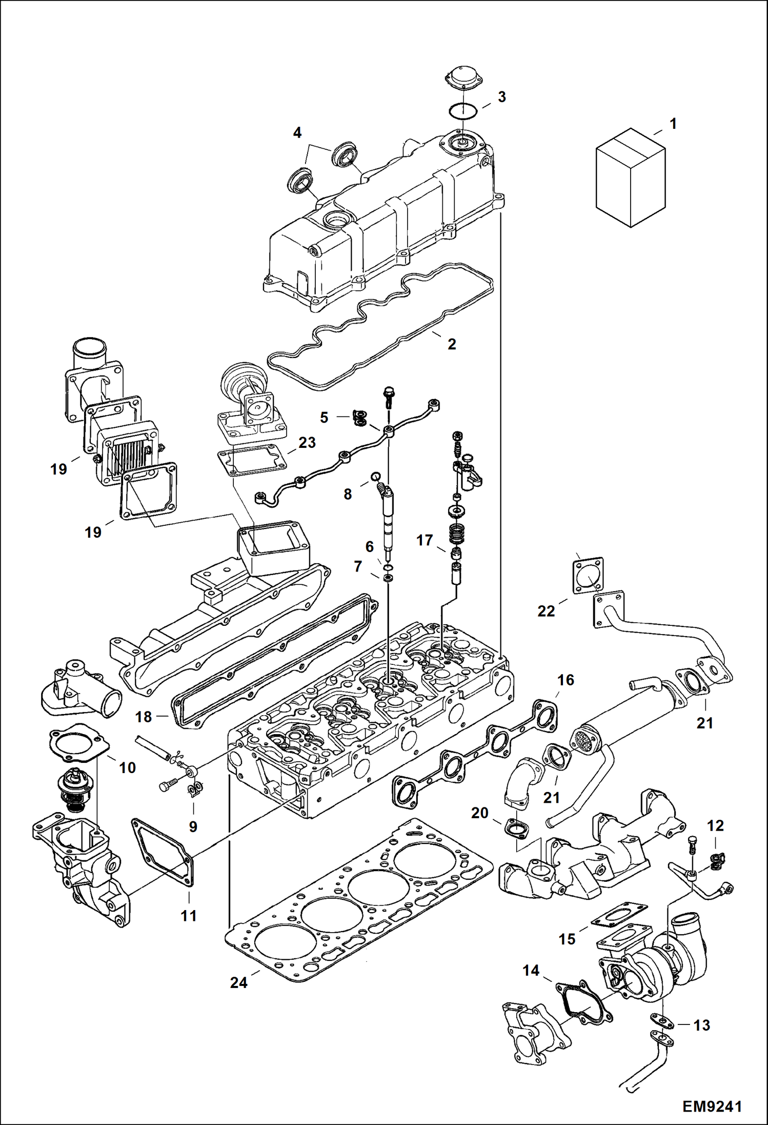 Схема запчастей Bobcat T2250 - UPPER GASKET KIT POWER UNIT