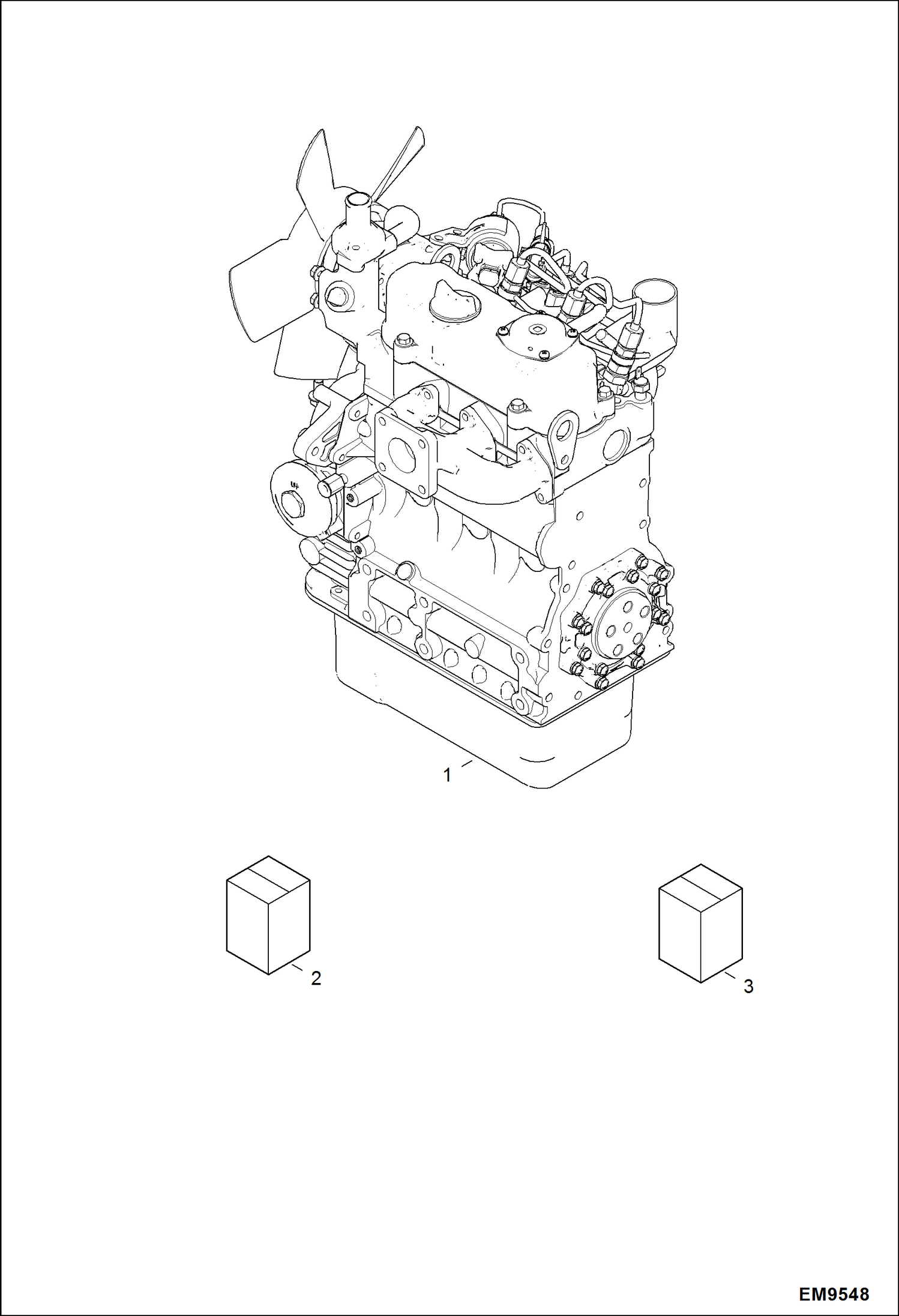 Схема запчастей Bobcat 418 - ENGINE & GASKET KITS POWER UNIT