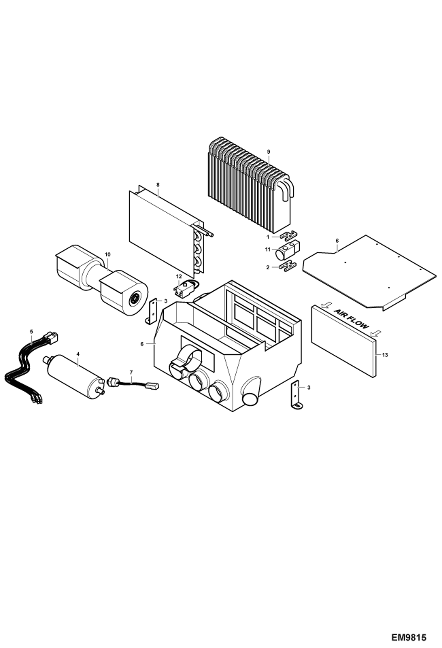 Схема запчастей Bobcat TR38160 - AIR CONDITIONING (Assy) ACCESSORIES & OPTIONS