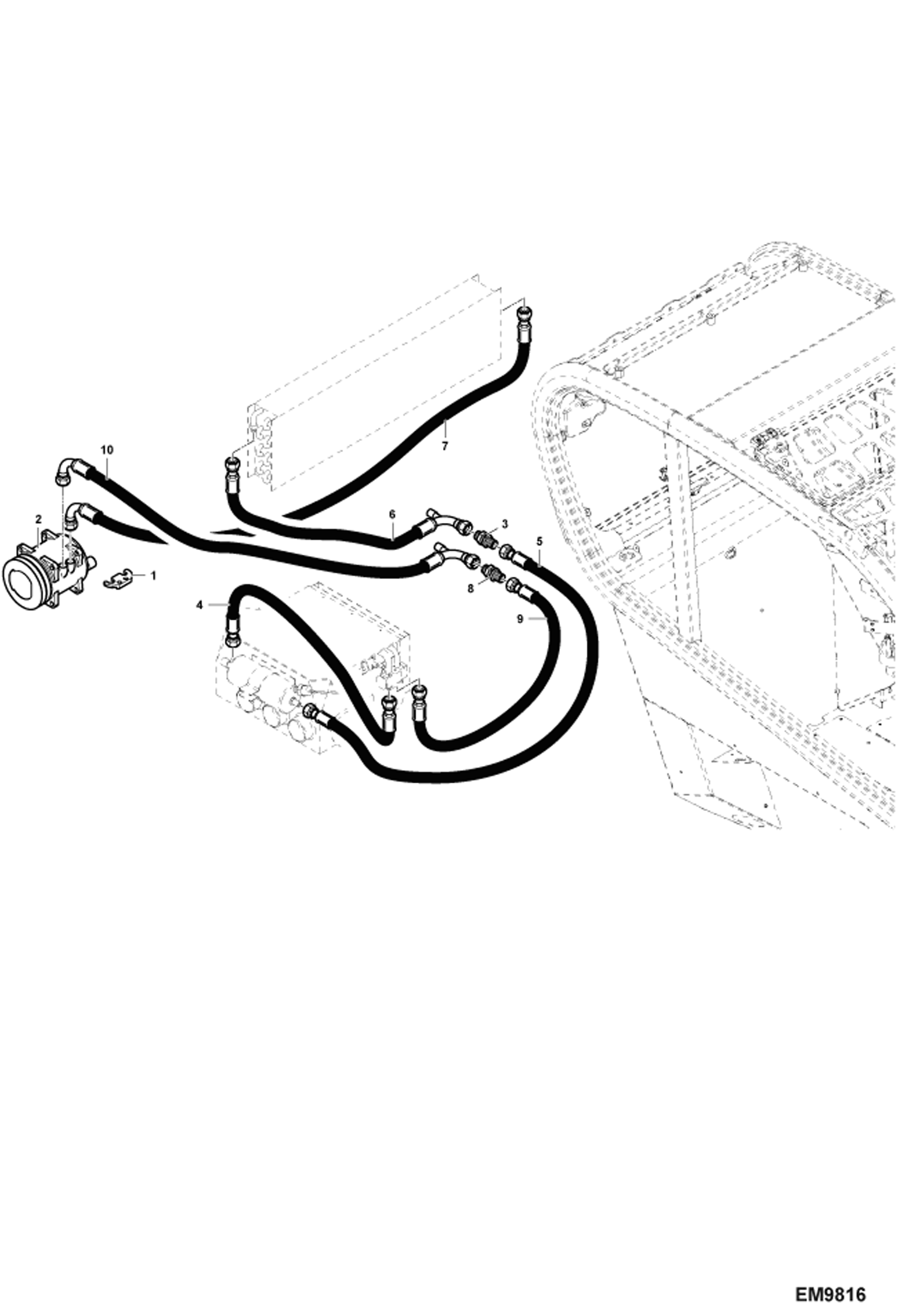 Схема запчастей Bobcat TR38160 - AIR CONDITIONING (Circuitry) ACCESSORIES & OPTIONS