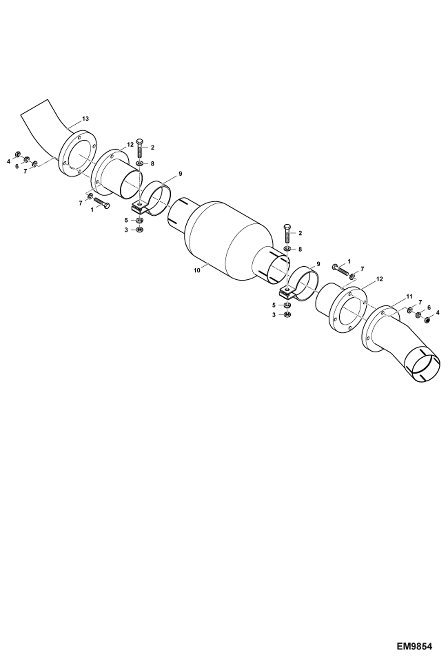 Схема запчастей Bobcat TR38160 - CATALYTIC PURIFIER ACCESSORIES & OPTIONS