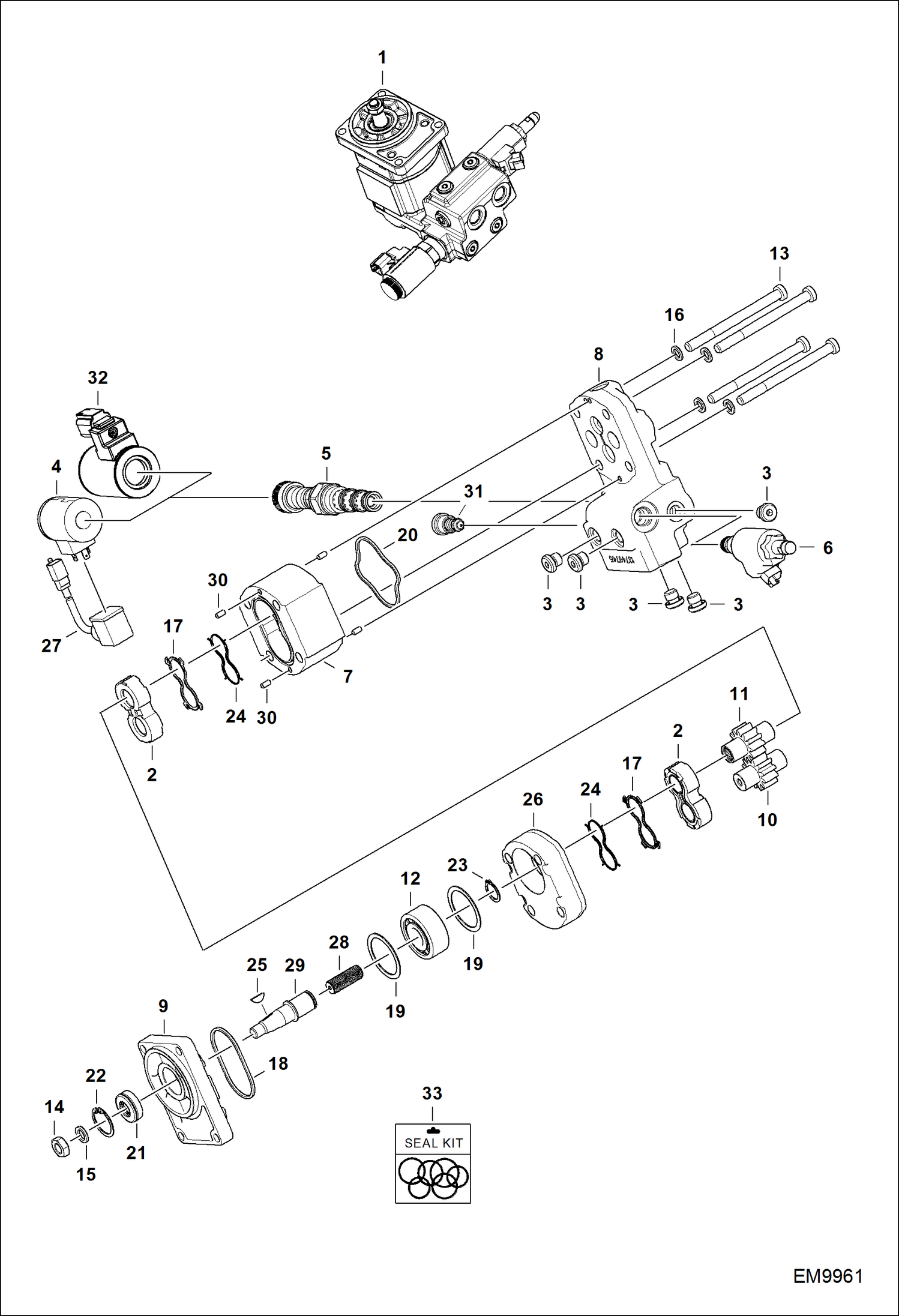 Схема запчастей Bobcat T40140 - FAN MOTOR INVERTER ACCESSORIES & OPTIONS