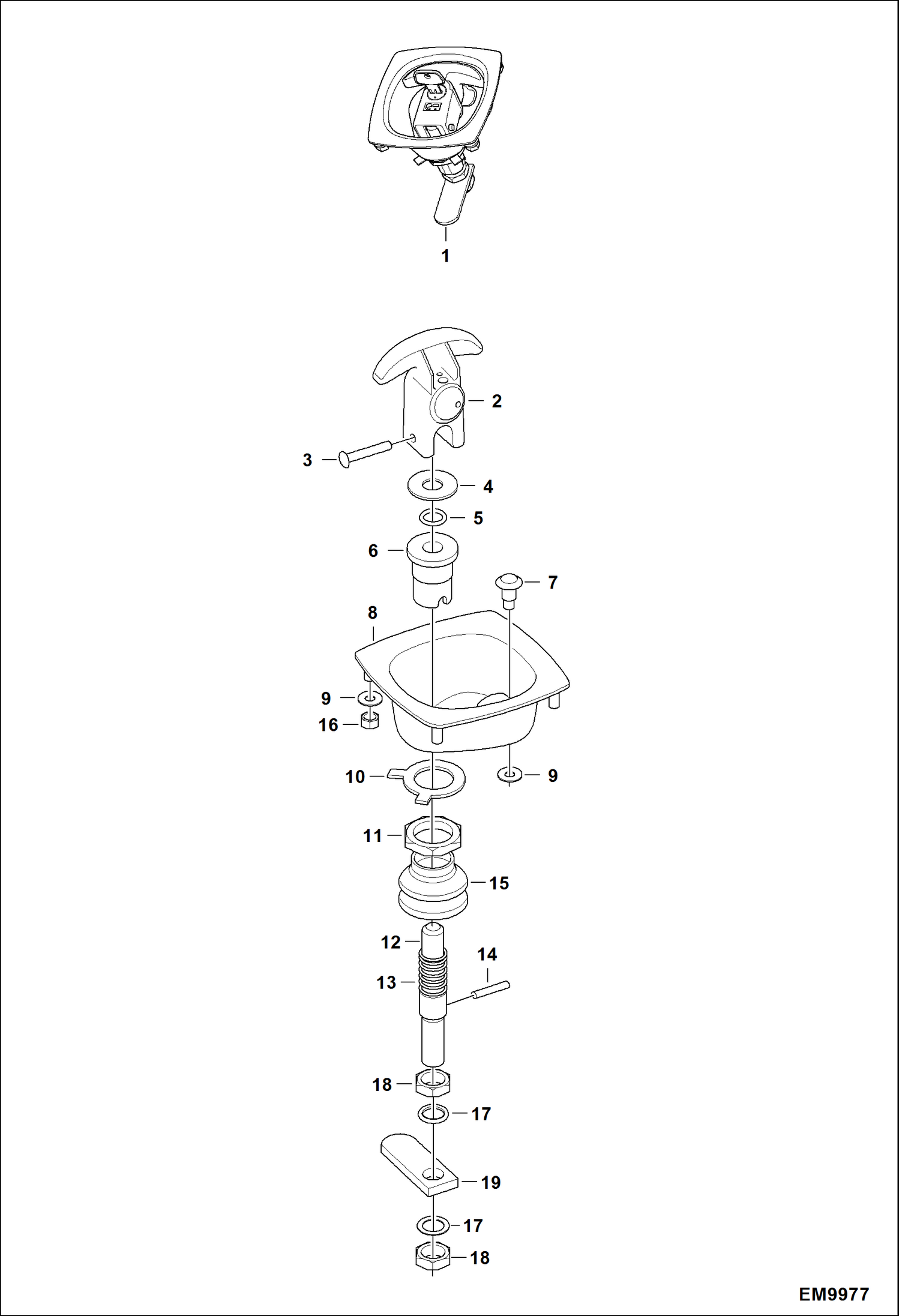 Схема запчастей Bobcat T40140 - LOCK ASSY MAIN FRAME