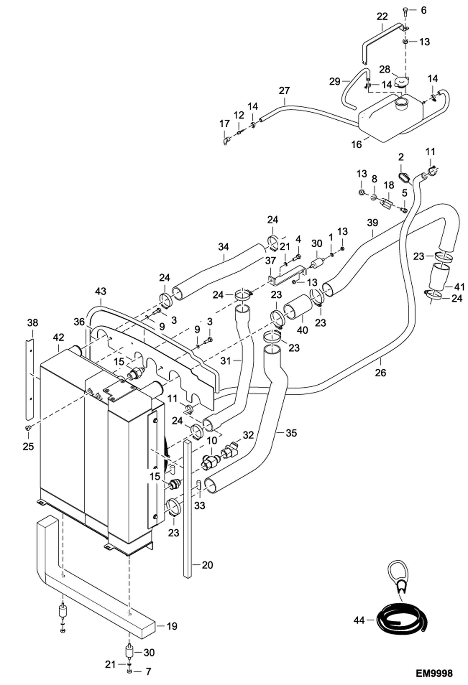 Схема запчастей Bobcat T40140 - ENGINE COVER (S/N A8GA15173 & Above, A8GB15444 & Above) MAIN FRAME