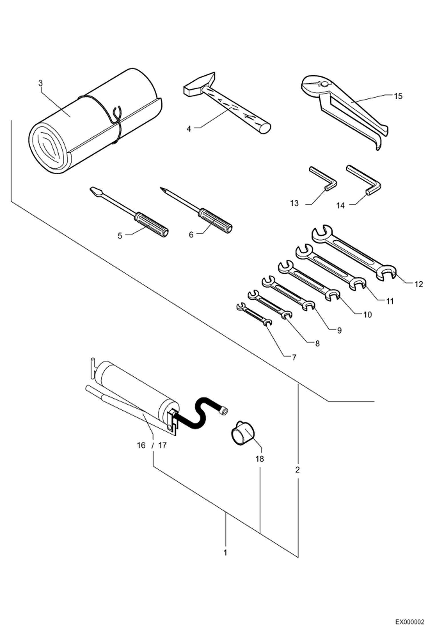 Схема запчастей Bobcat 444 - TOOL MAIN FRAME