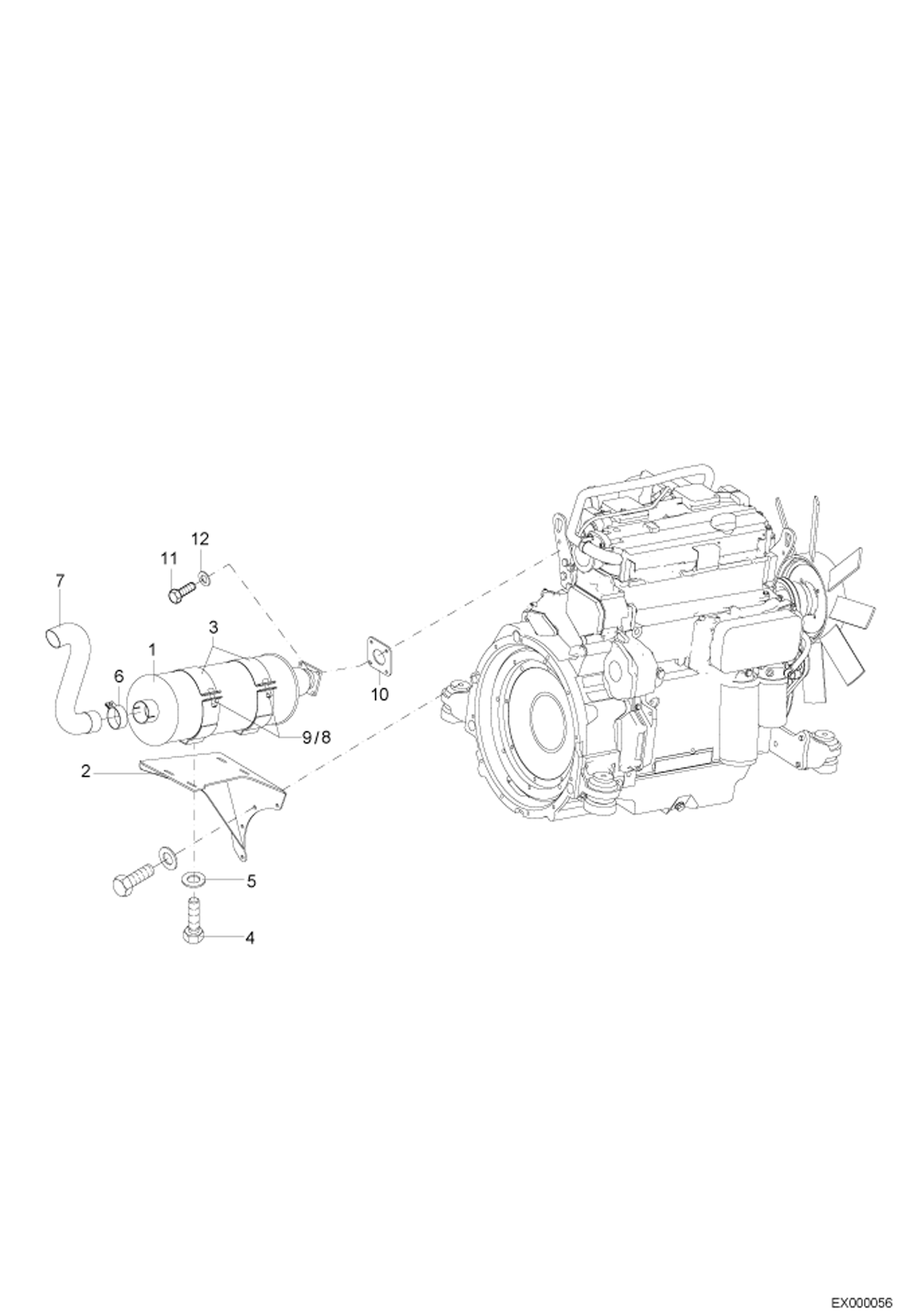 Схема запчастей Bobcat 444 - EXHAUST POWER UNIT