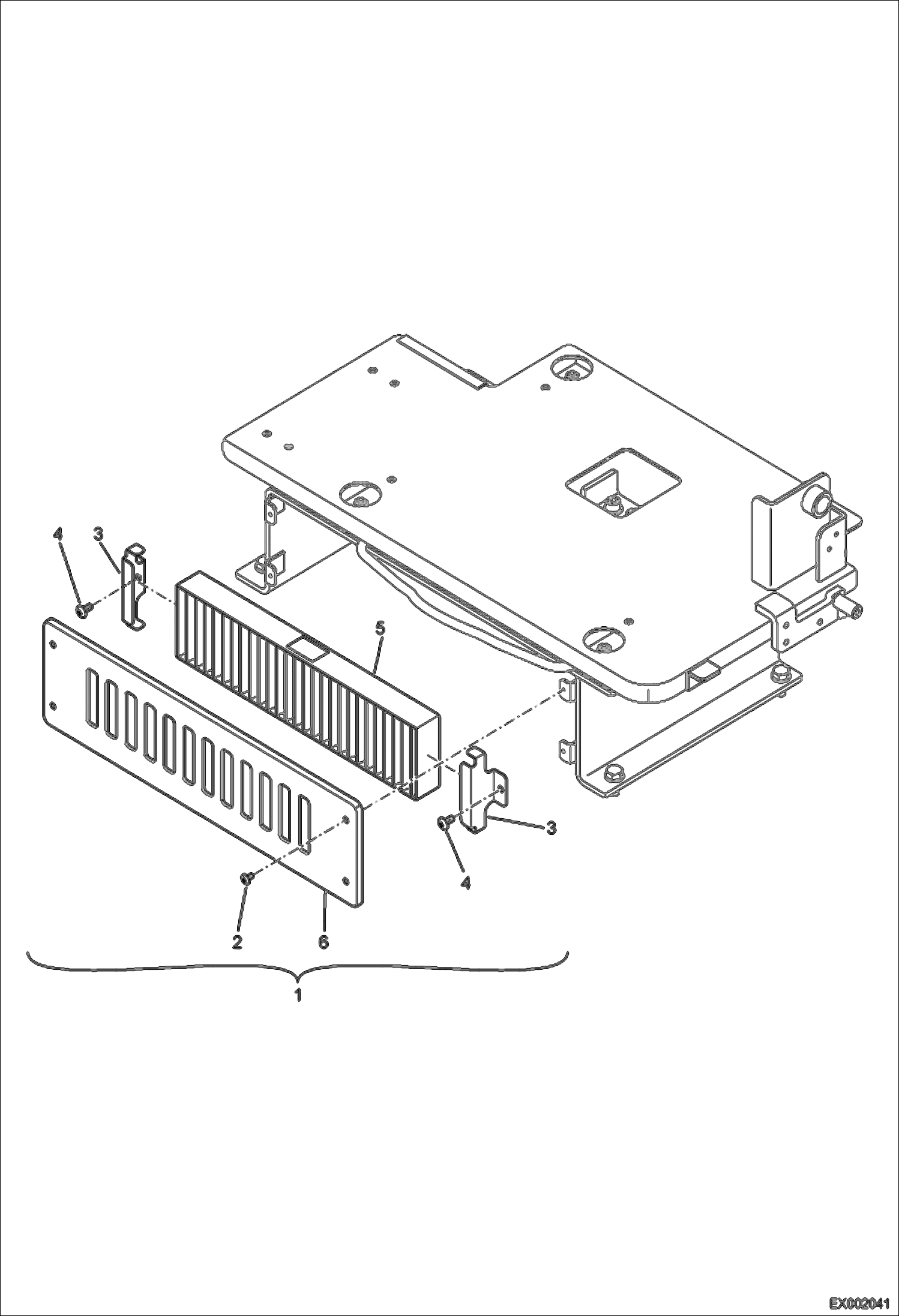 Схема запчастей Bobcat E55W - AIR CONDITIONING (Filter) MAIN FRAME