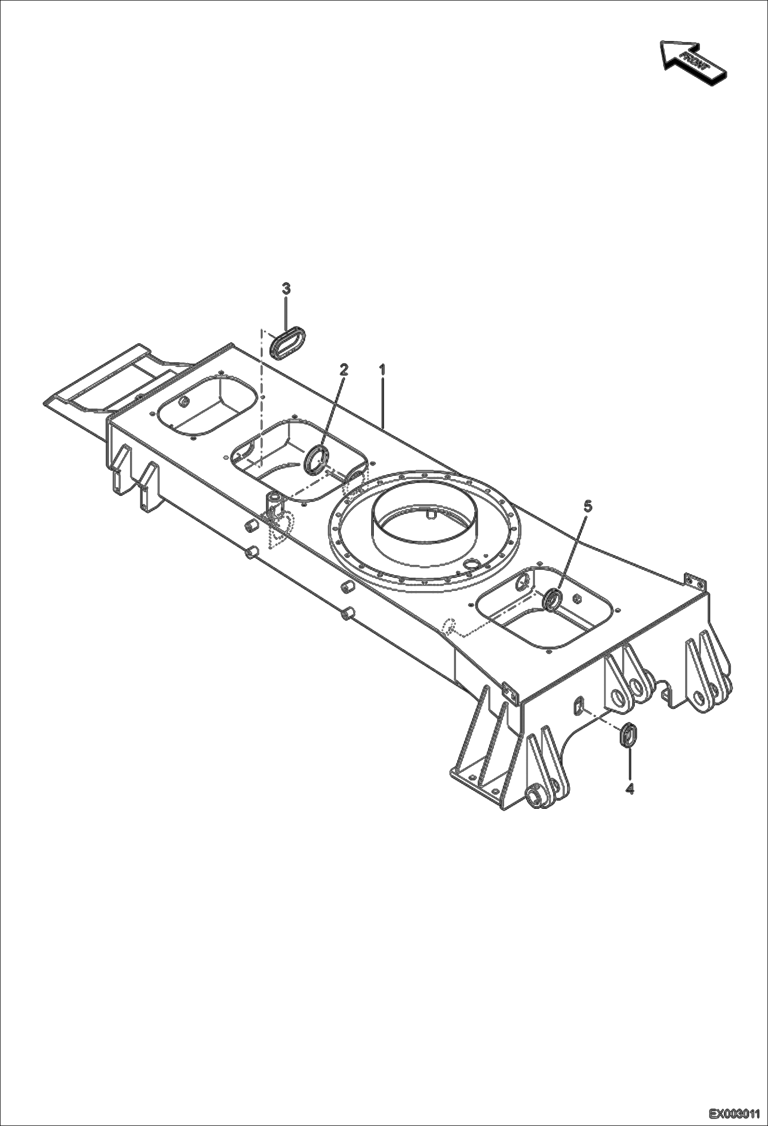 Схема запчастей Bobcat E55W - UNDERCARRIAGE UNDERCARRIAGE