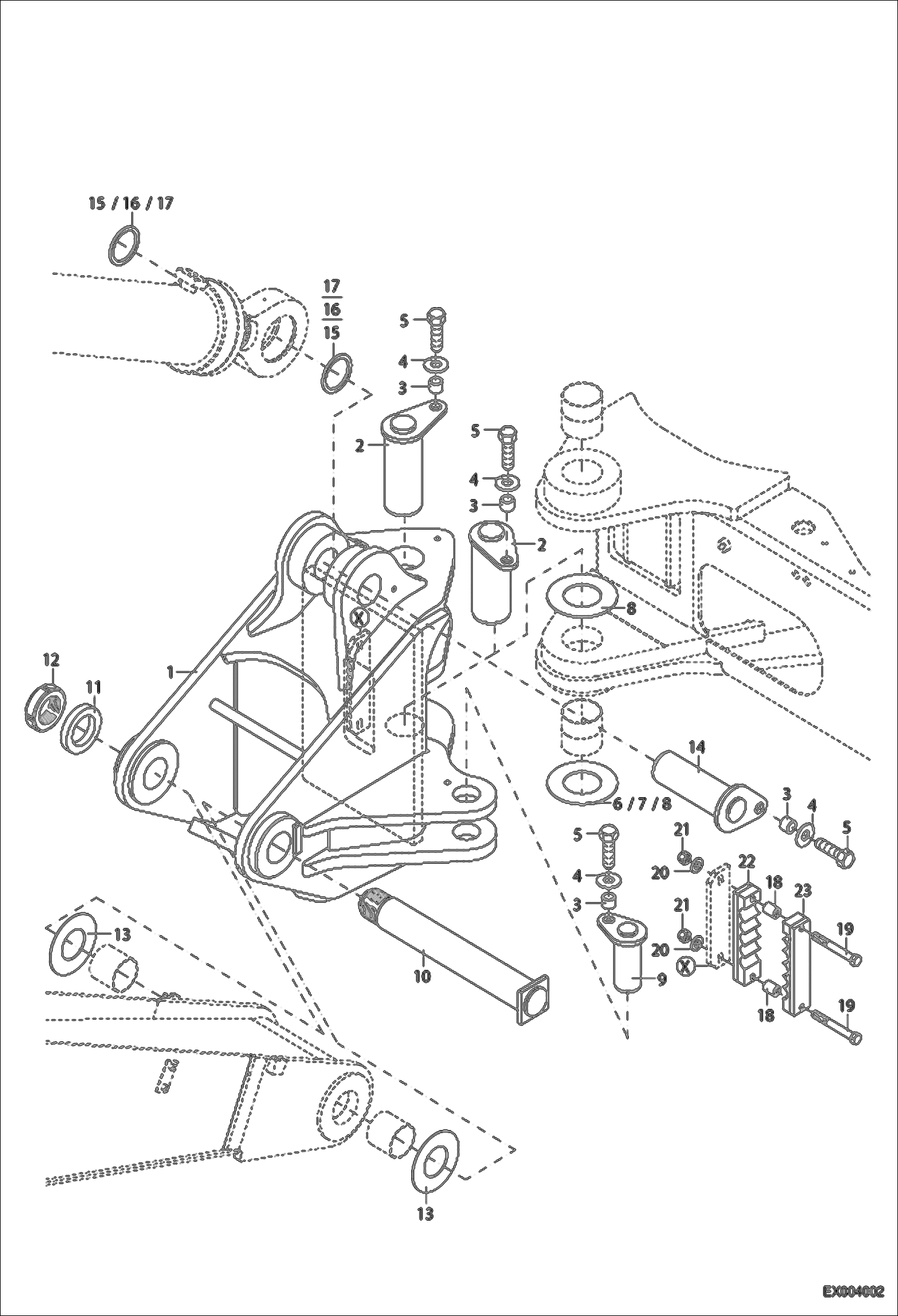 Схема запчастей Bobcat 442 - KING POST - CIRCULAR BOOM WORK EQUIPMENT